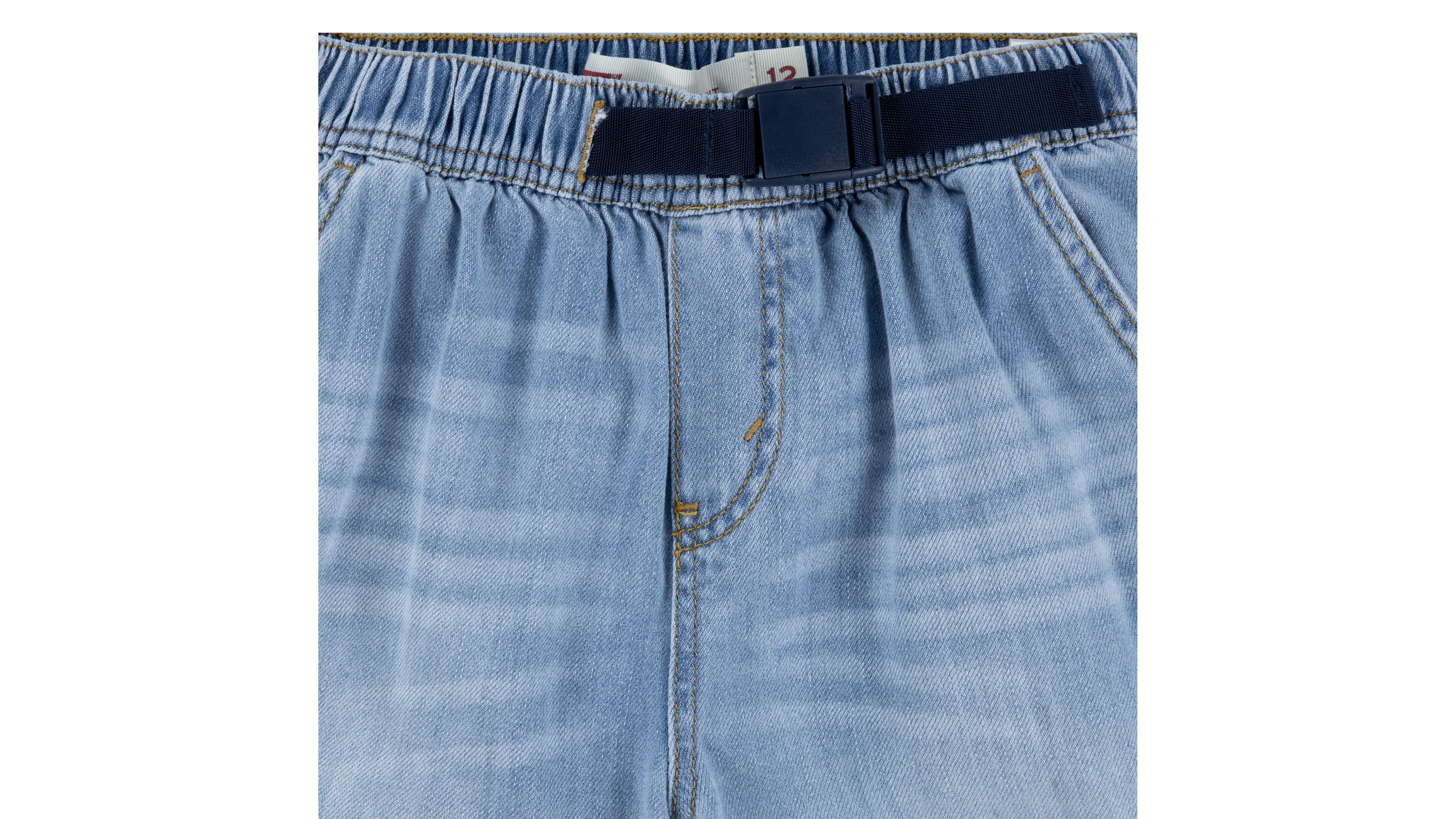 Kids Denim Parachute Cargo Trousers 11