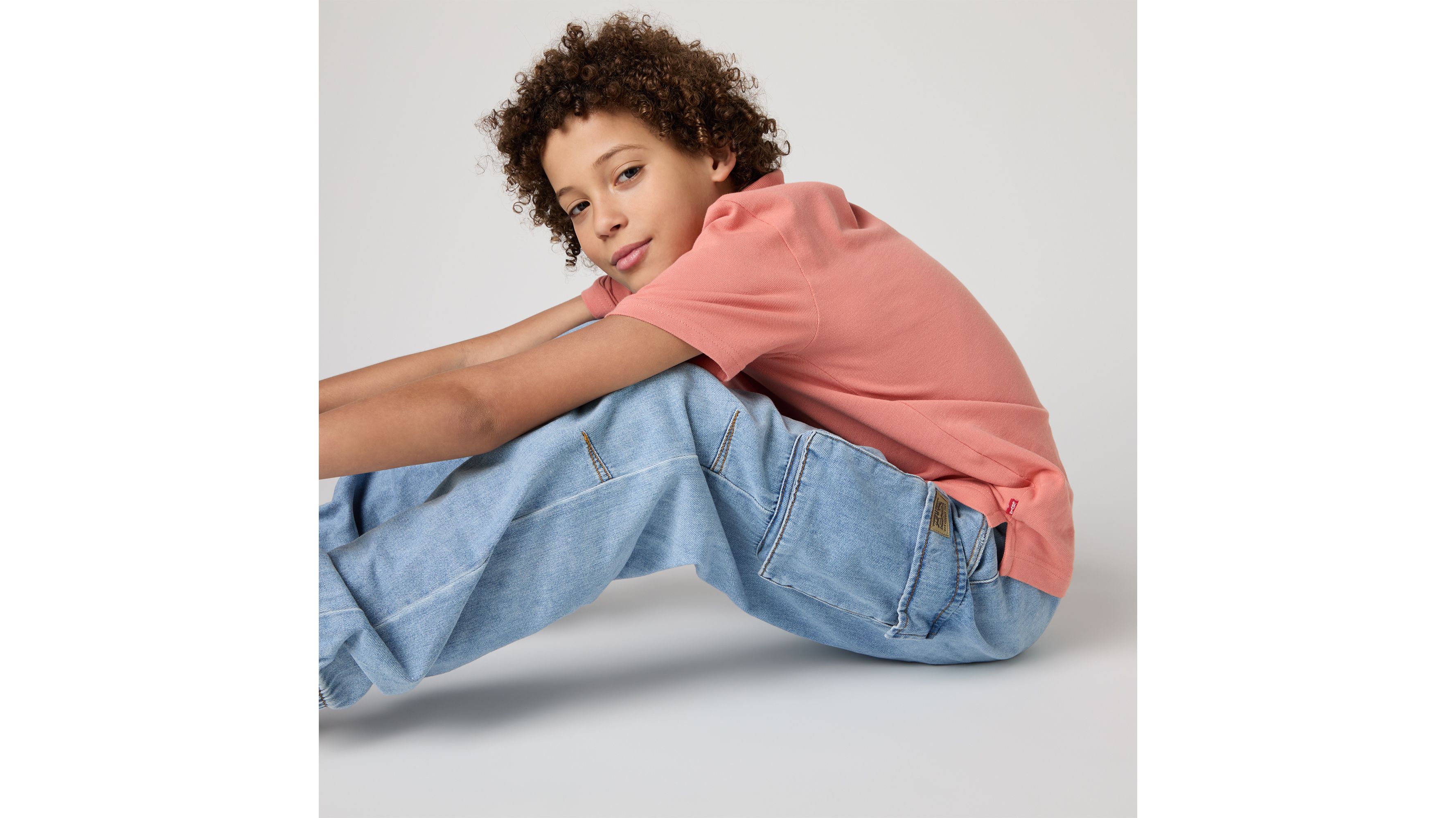 Teenager Denim Parachute Cargo Trousers 4