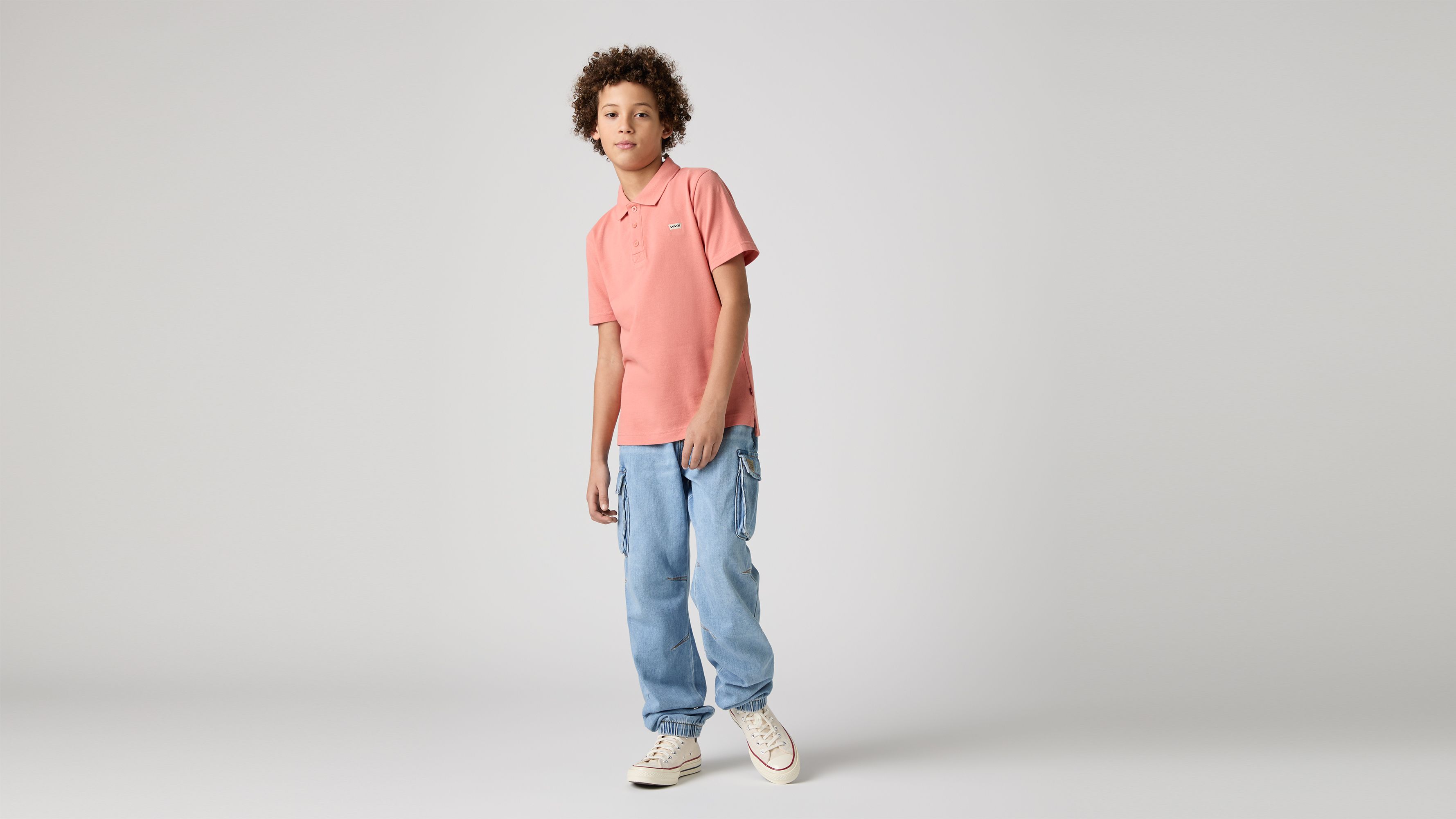 Teenager Denim Parachute Cargo Trousers 2