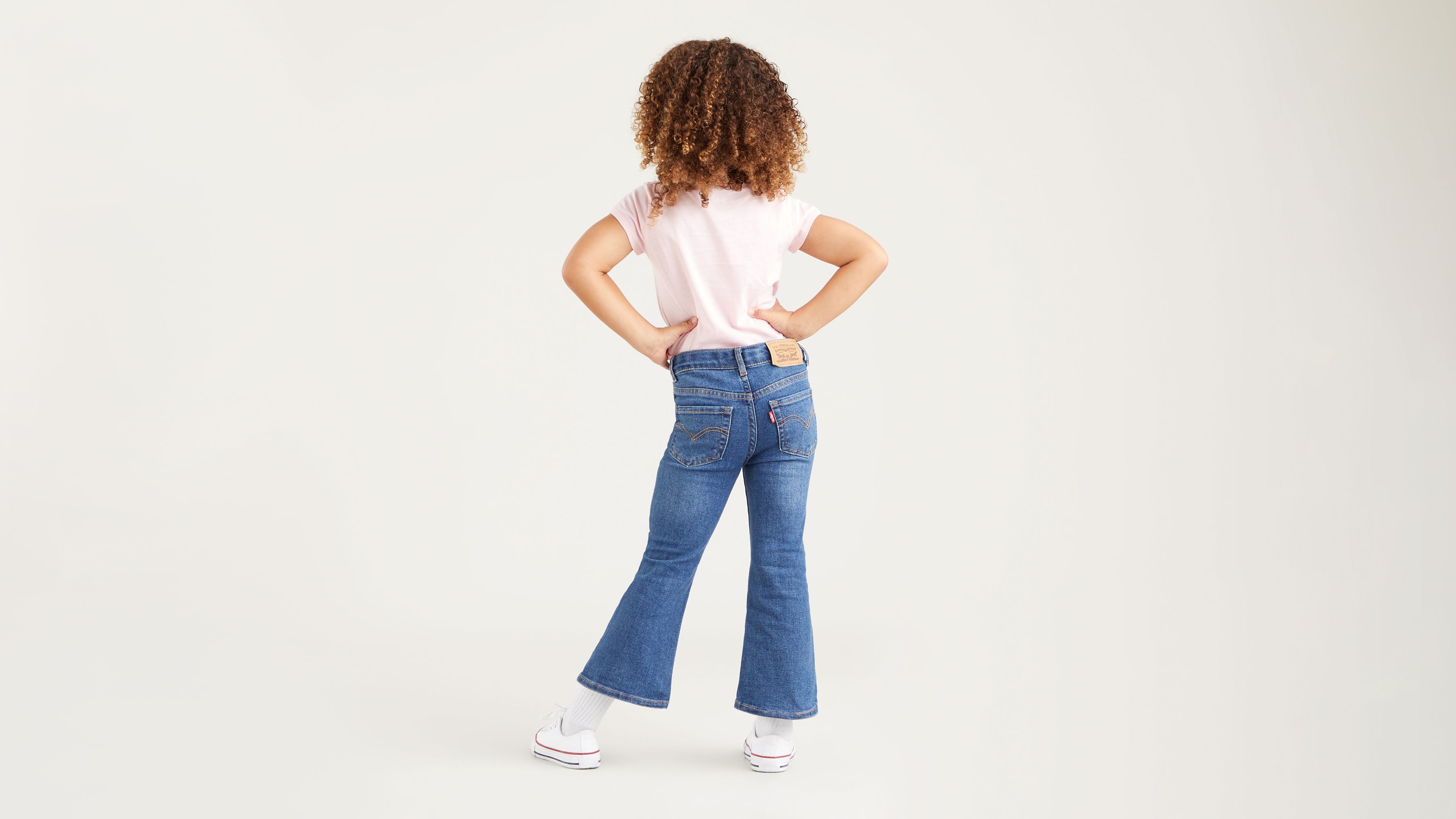 Kids High Rise Crop Flare Jeans 2