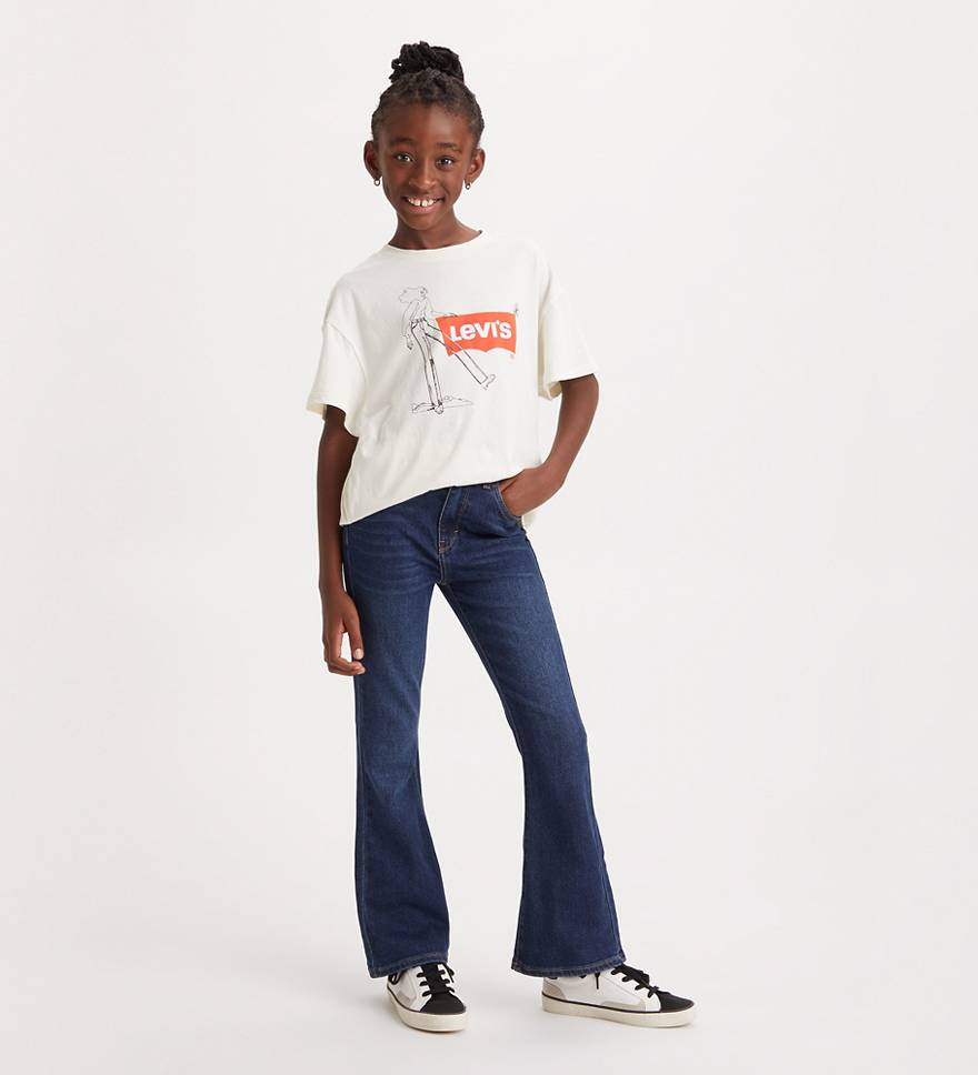 Teenager High Rise Crop Flare Jeans - Blue | Levi's® IT