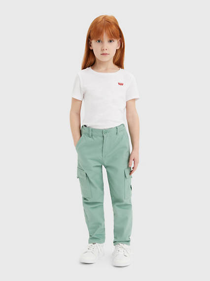 enfant pantalon cargo loose vert / malachite green