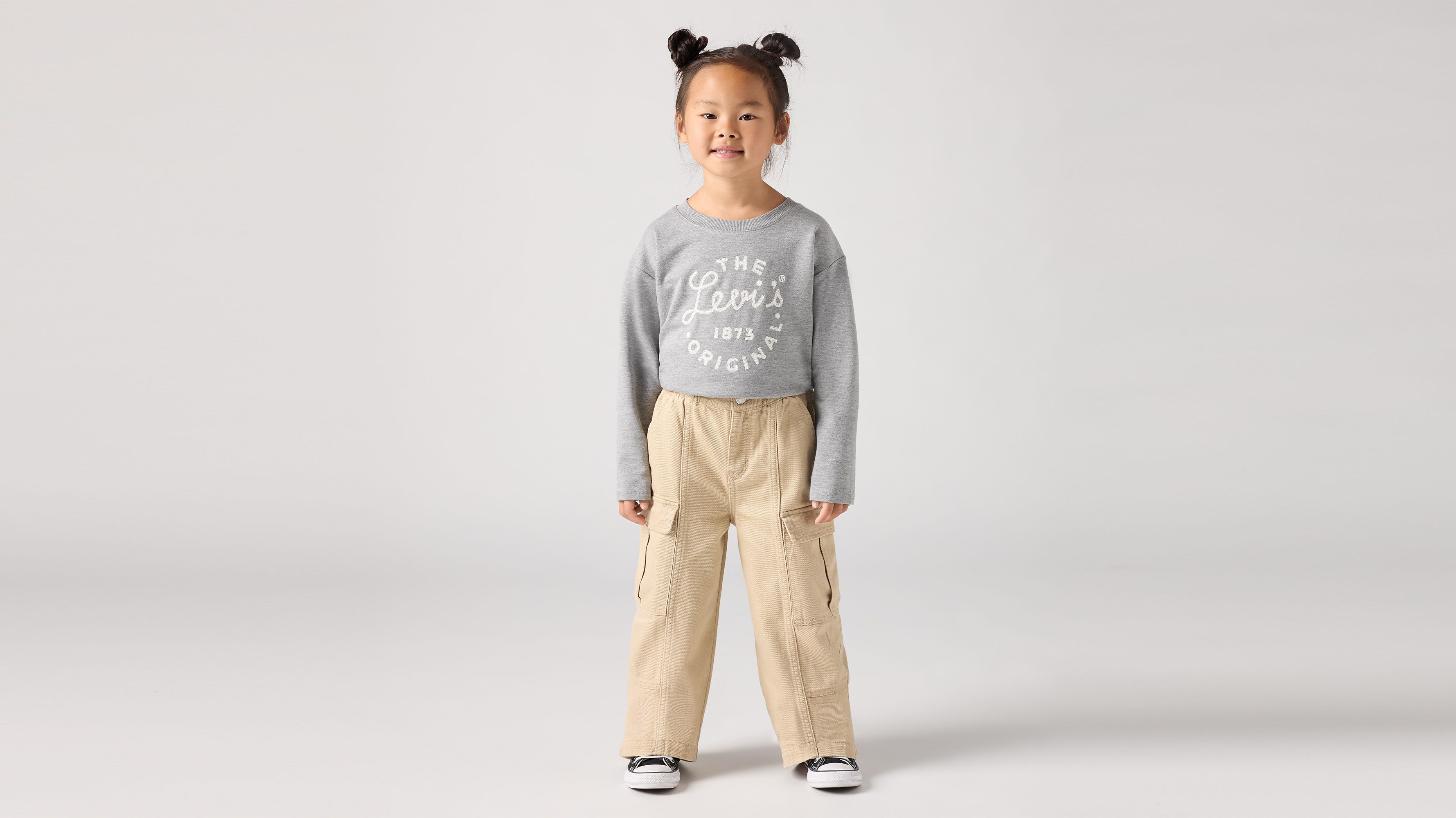 Kids Twill '94 Baggy Wide Leg Cargo Jeans 1