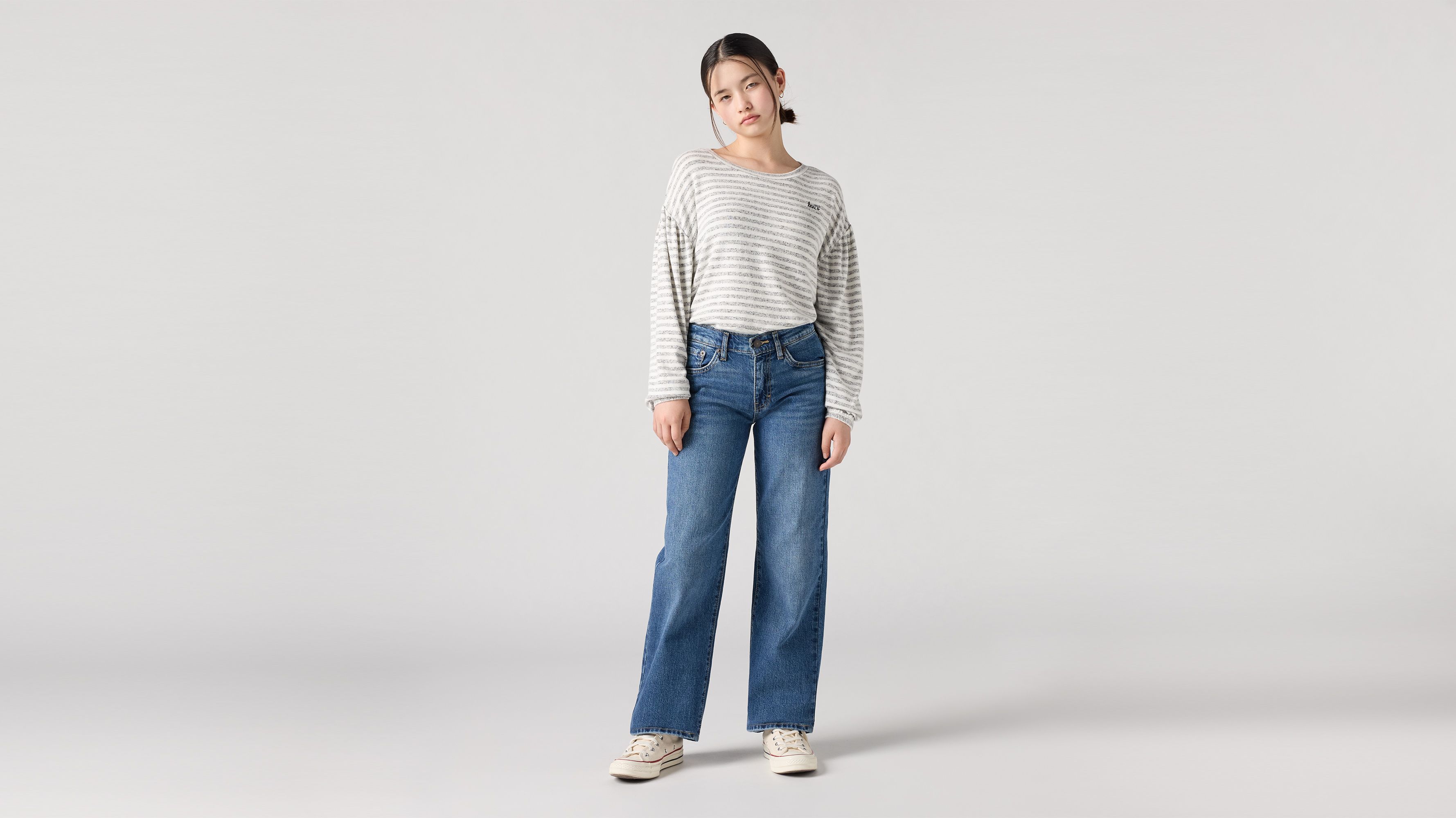 Jeans de pierna ancha Destruction para adolescentes 1