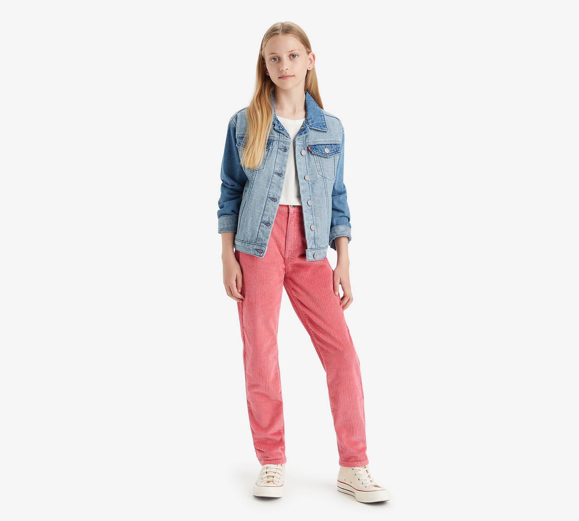 Corduroy Mini Mom-jeans voor tieners 1