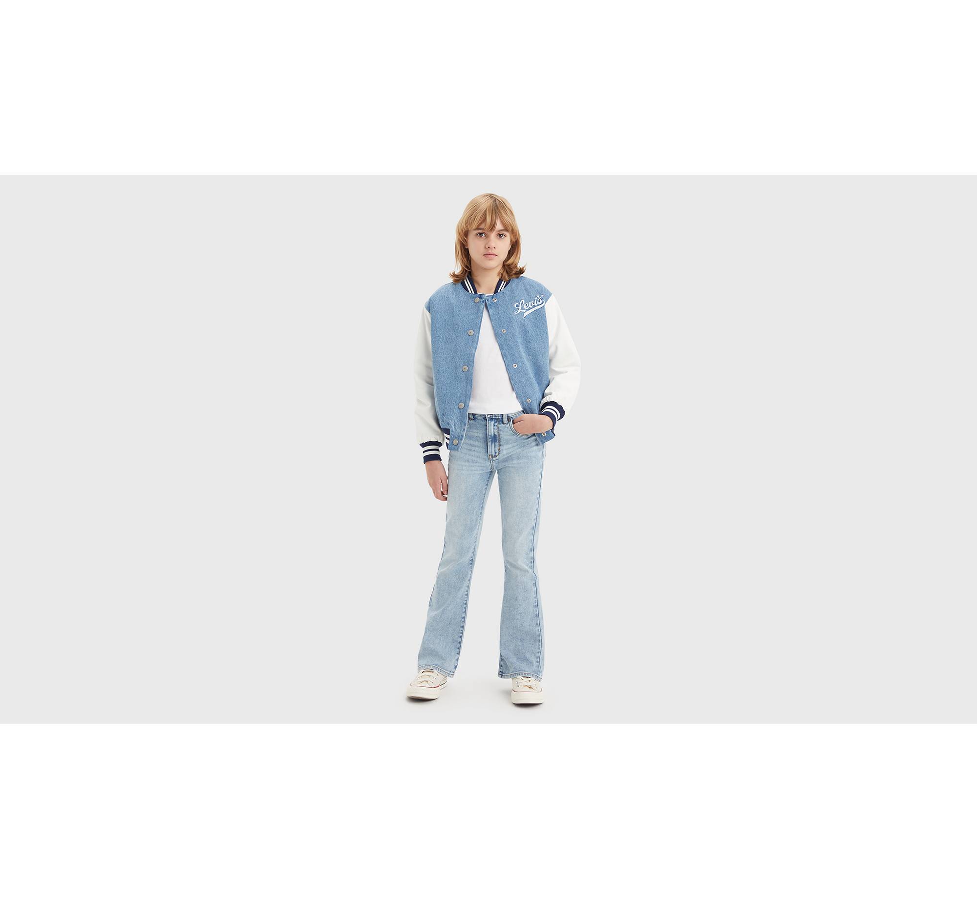 726™ jeans med høj talje og svaj til teenagere 1