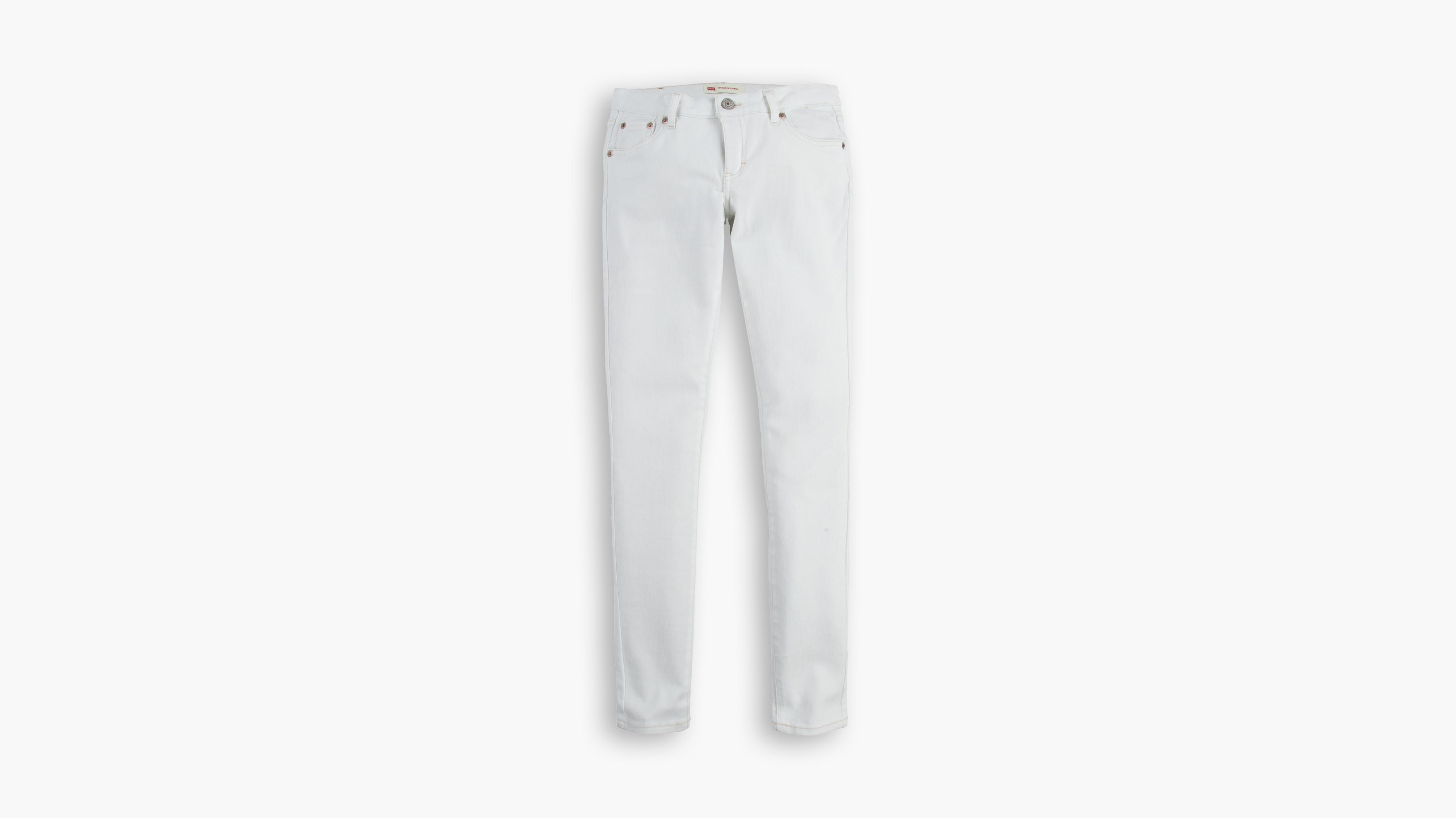 levi 710 super skinny jeans - white