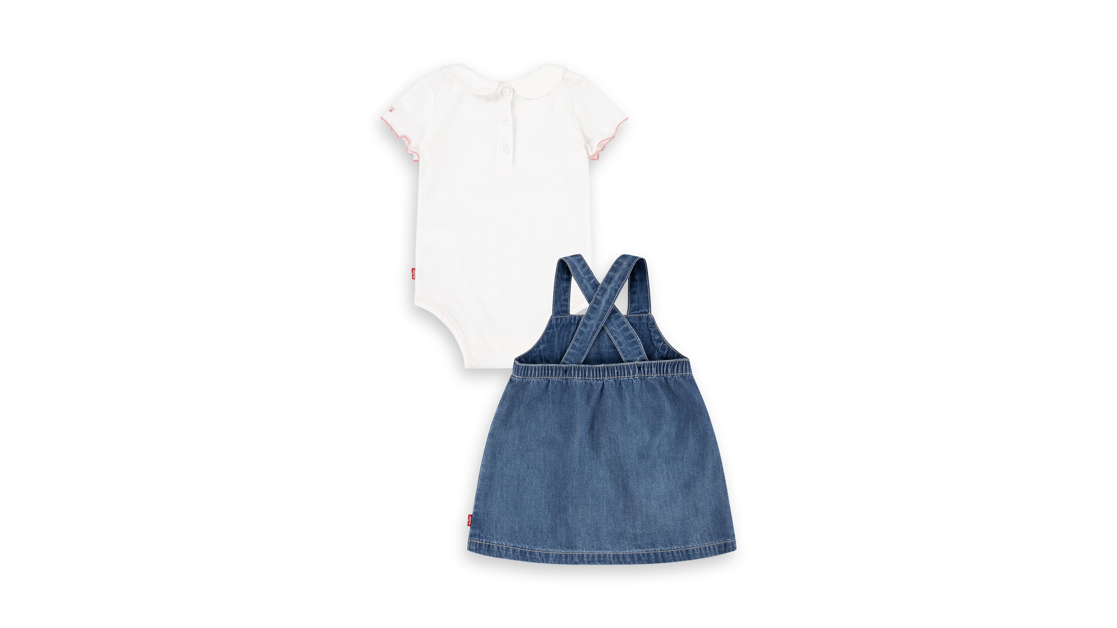 Conjunto de peto de falda con arcoíris y top 2