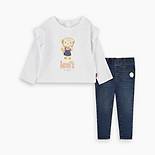 Baby-Set Rüschen-T-Shirt & Jeans 1