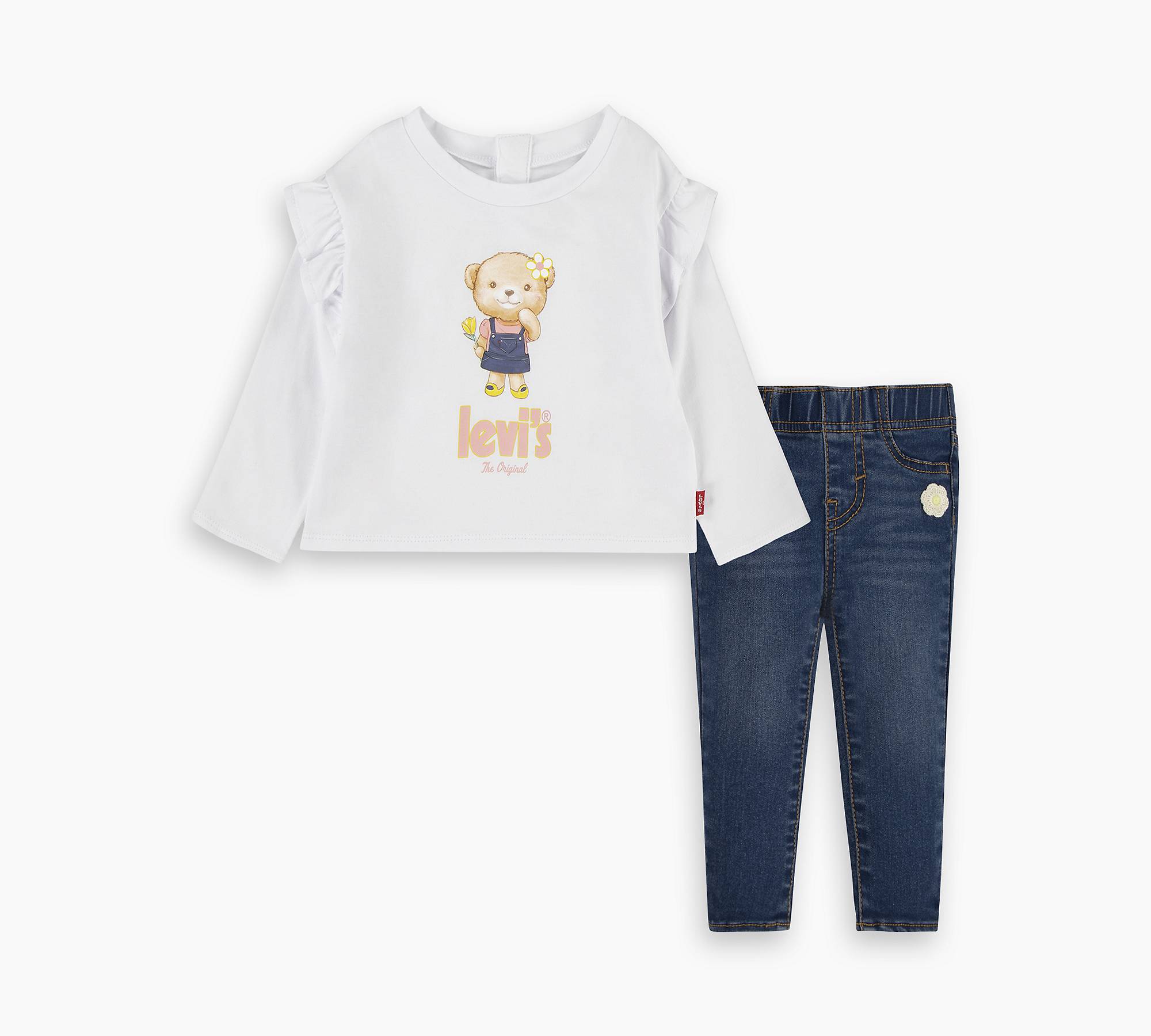 Baby-Set Rüschen-T-Shirt & Jeans 1