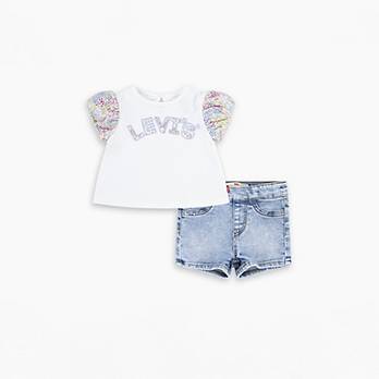 Baby Floral Sleeve Tee And Short Set 4