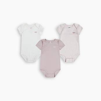 Baby Bow Bodysuit Set - 3 Pieces 1