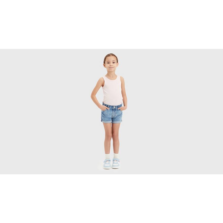 Mini Mom shorts med oprullet kant til børn 1
