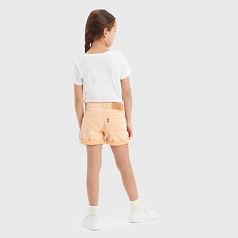 Mini Mom-shorts i twill med oprullet kant til børn 2