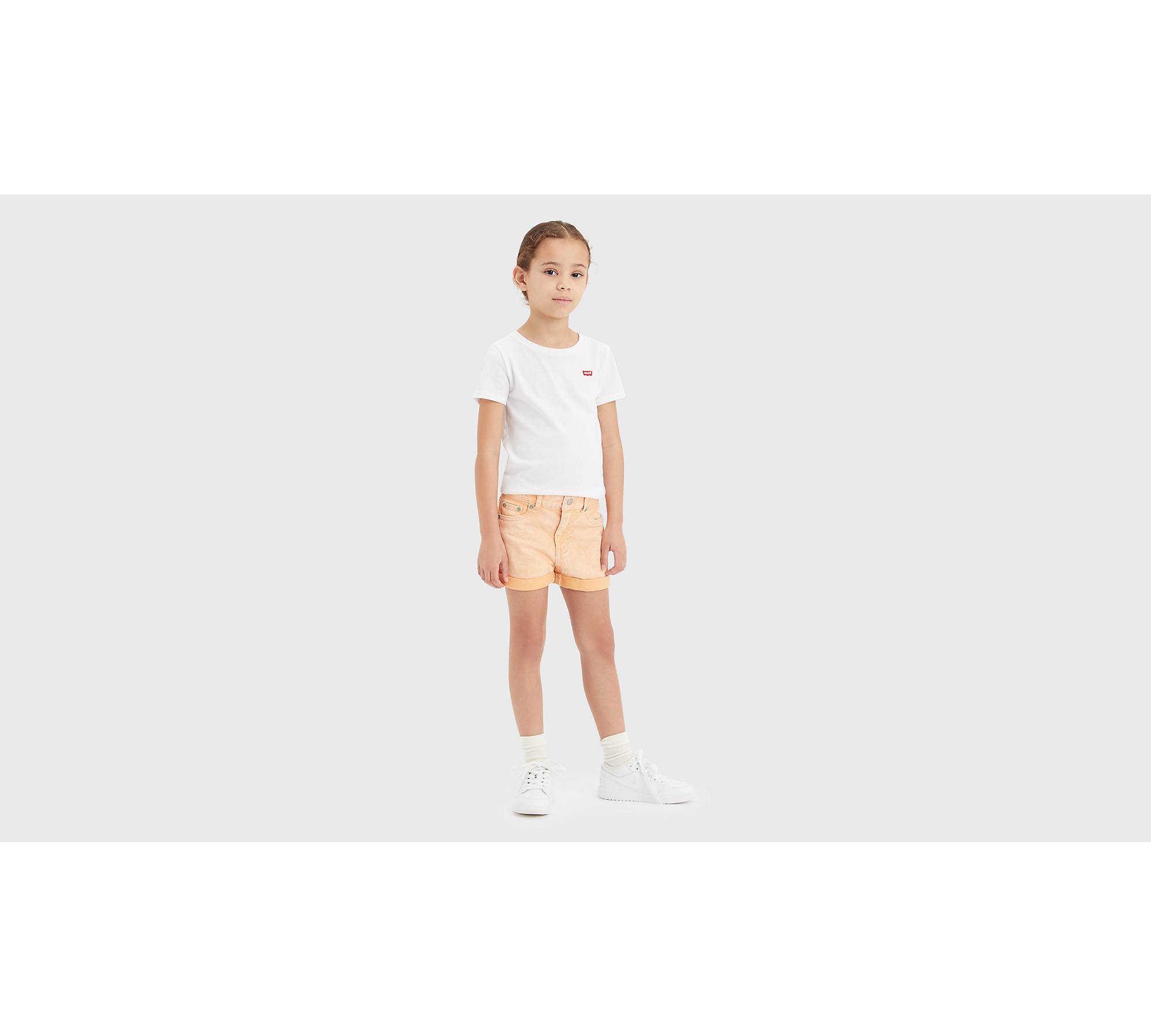 Kids Twill Mini Mom Roll Cuff Shorts 1