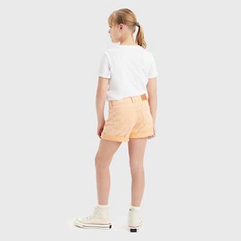 Mini Mom-shorts i twill med oprullet kant til teenagere 2