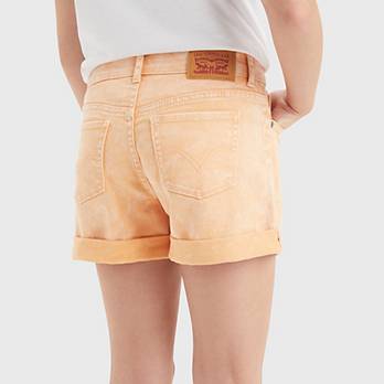 Mini Mom-shorts i twill med oprullet kant til teenagere 3