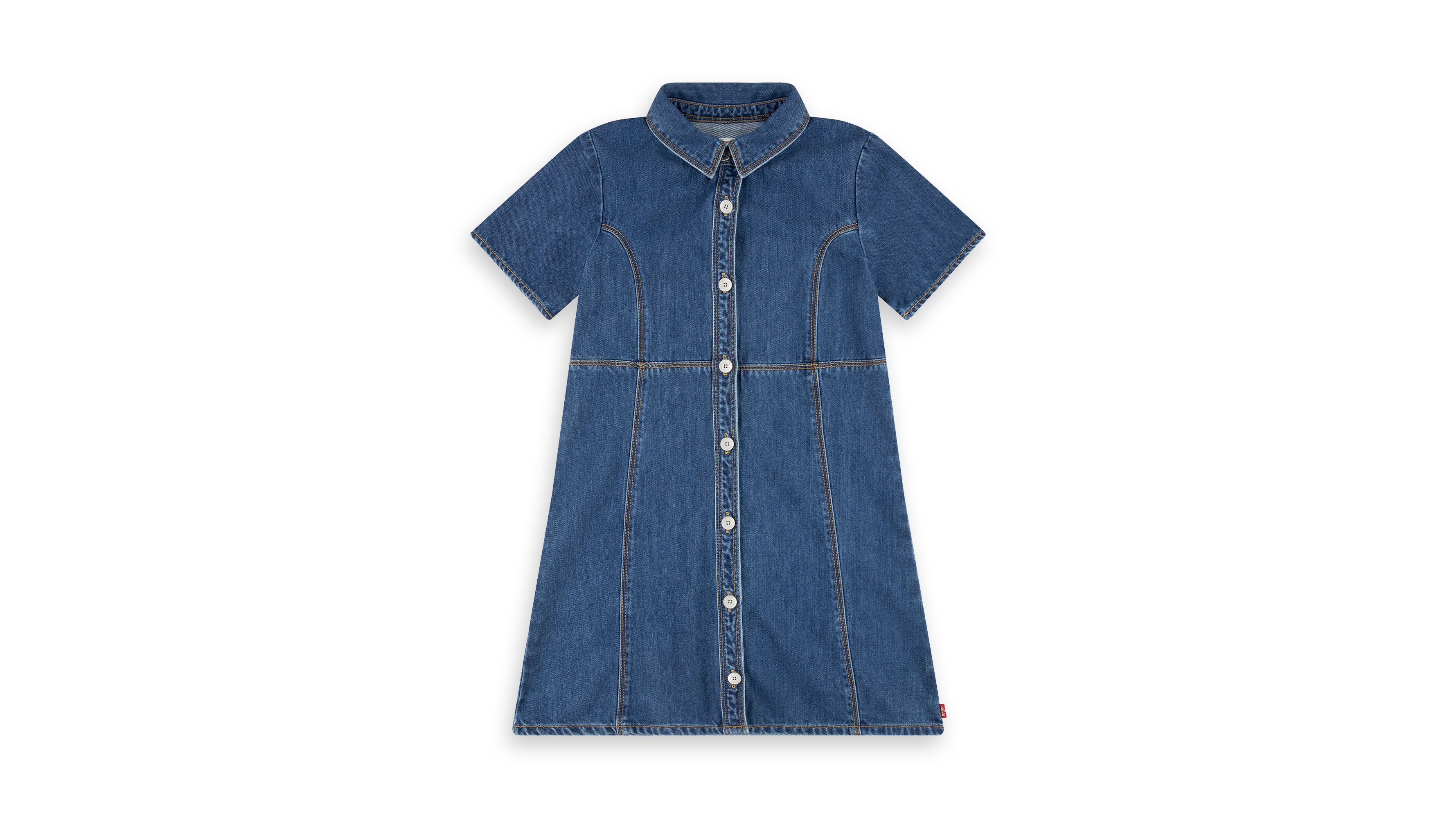 Robe denim boutonnée devant 4
