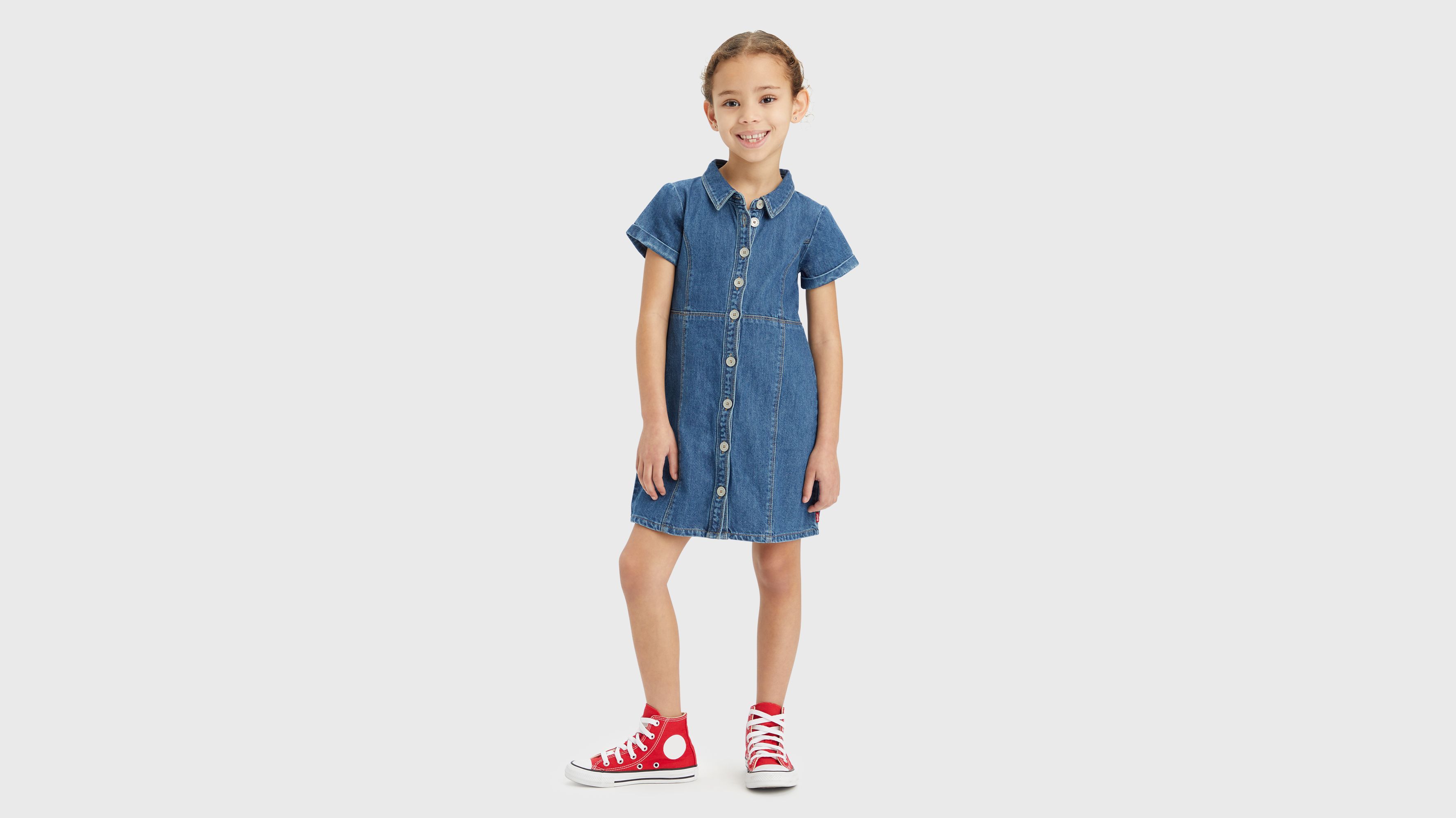 Kids Button-front Denim Dress - Blue | Levi's® IT