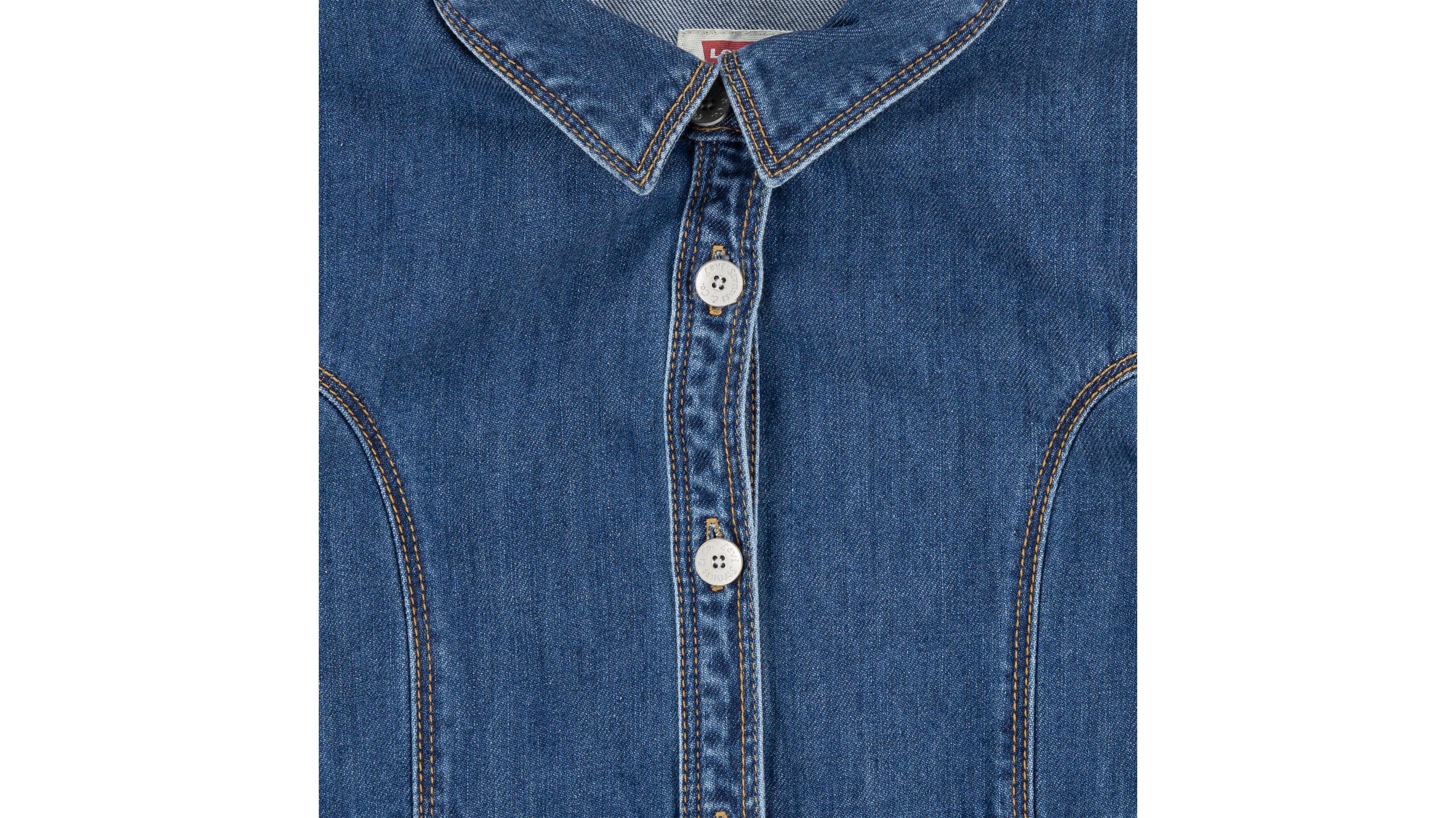 Teenager Button-Front Denim Dress 3