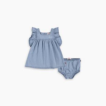 Baby Flutter Sleeve Denim Dress 3