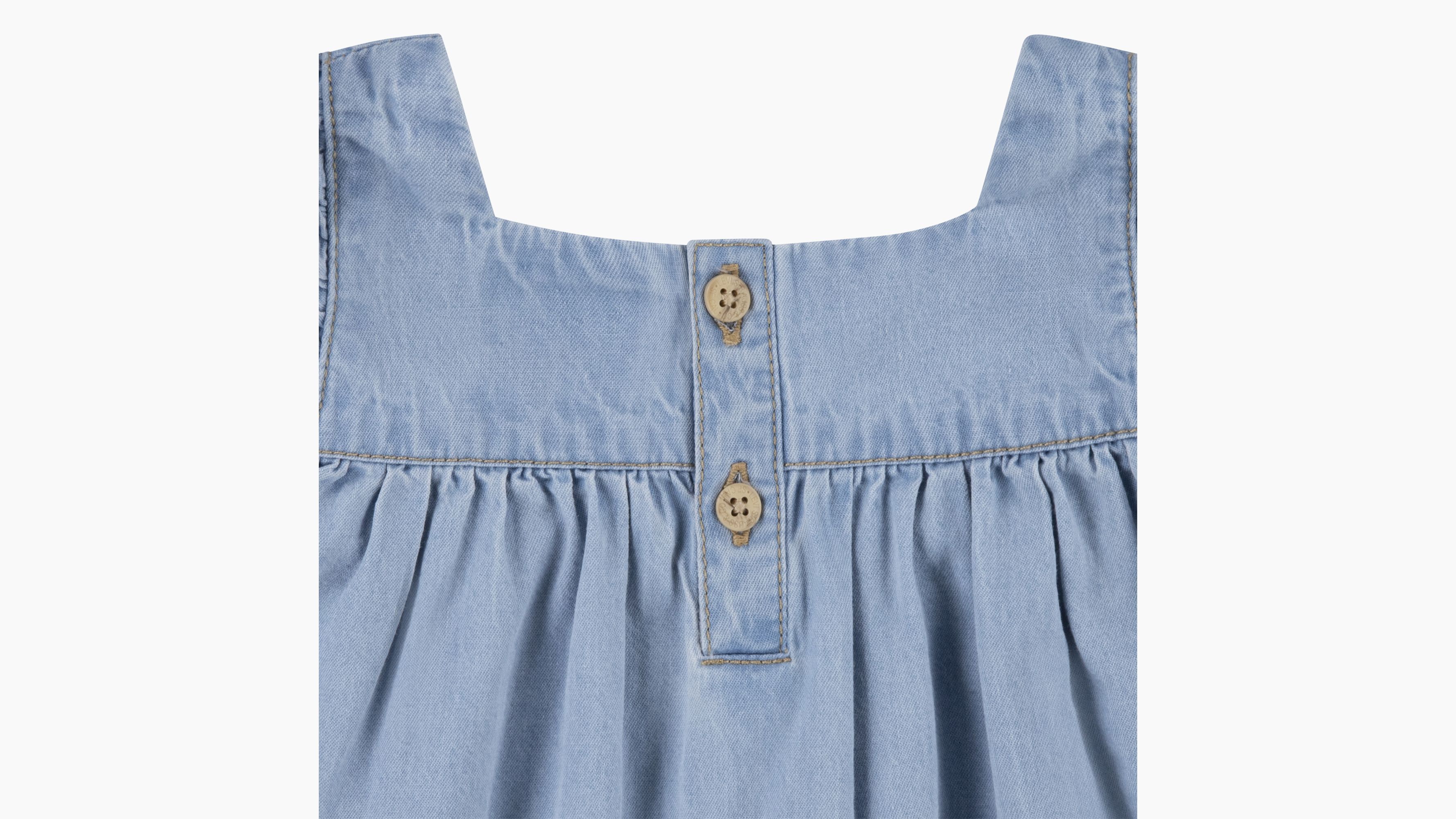 Baby Kleid aus Denim mit Flatterärmeln 6
