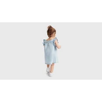 Baby Kleid aus Denim mit Flatterärmeln 2