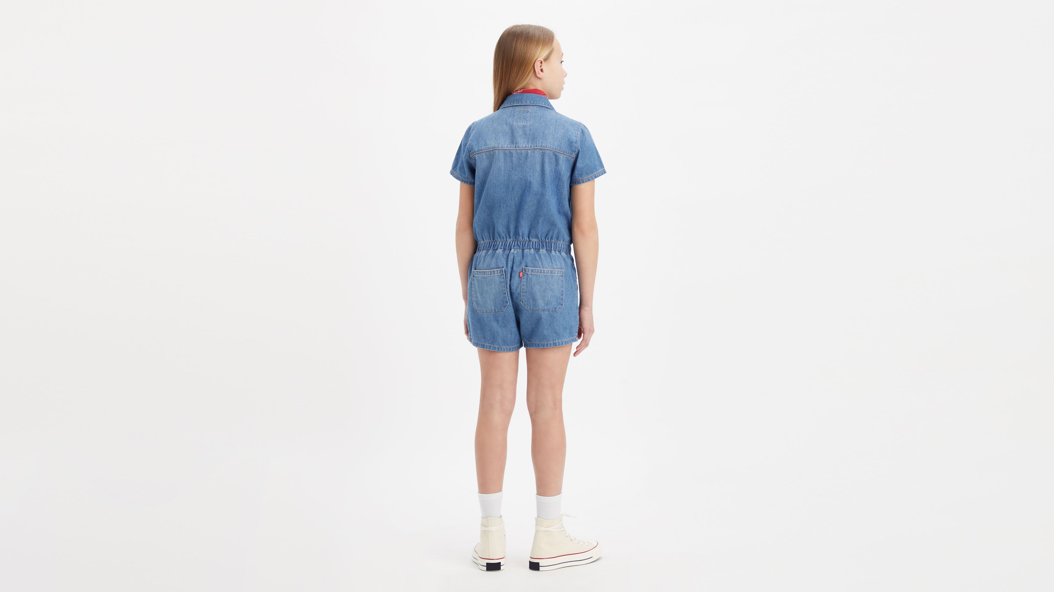 Denim Capsule Girls Romper-Blue Tencel main image 0