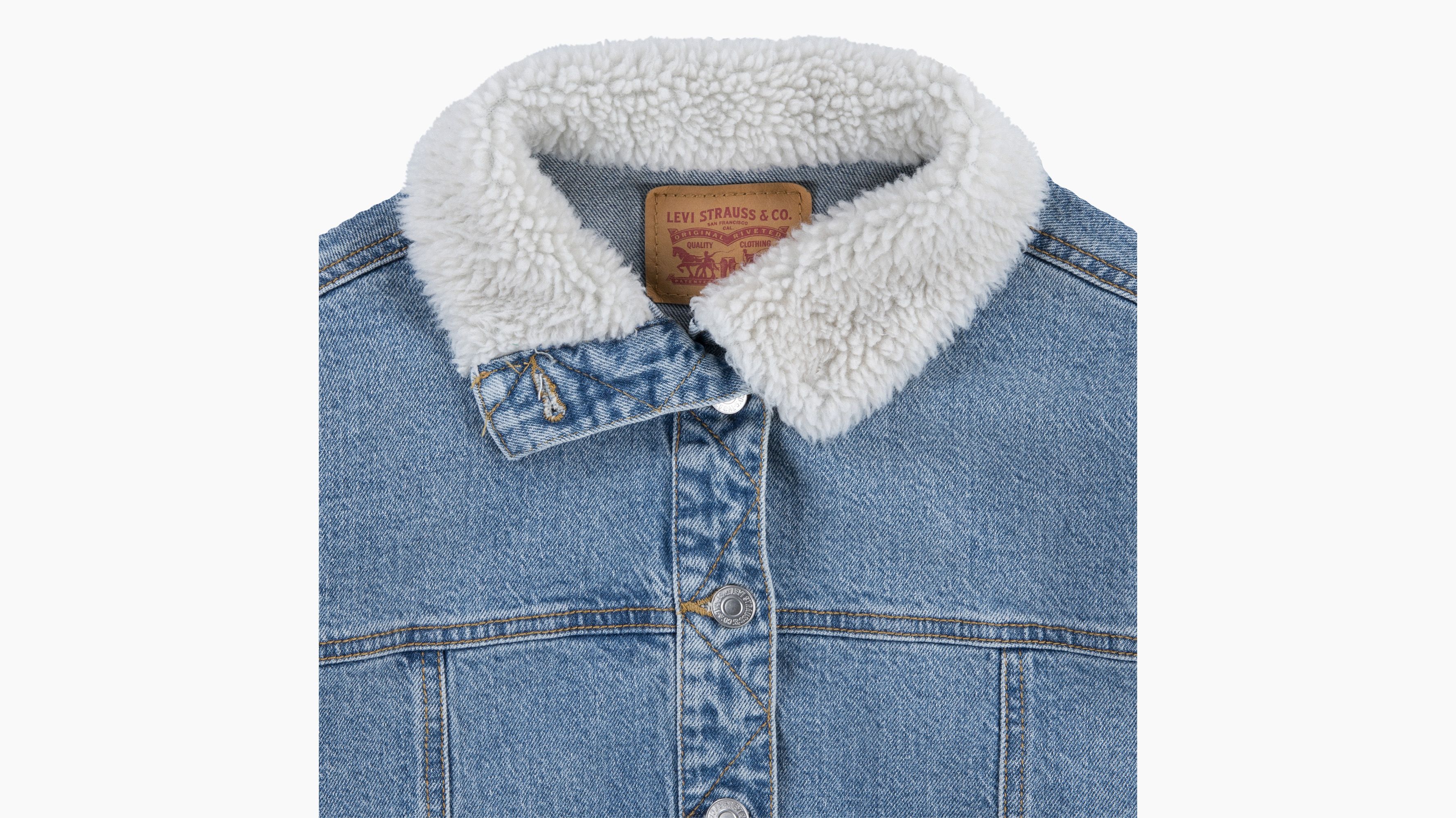 Kids Denim Sherpa Jacket Blue Levi's® GB