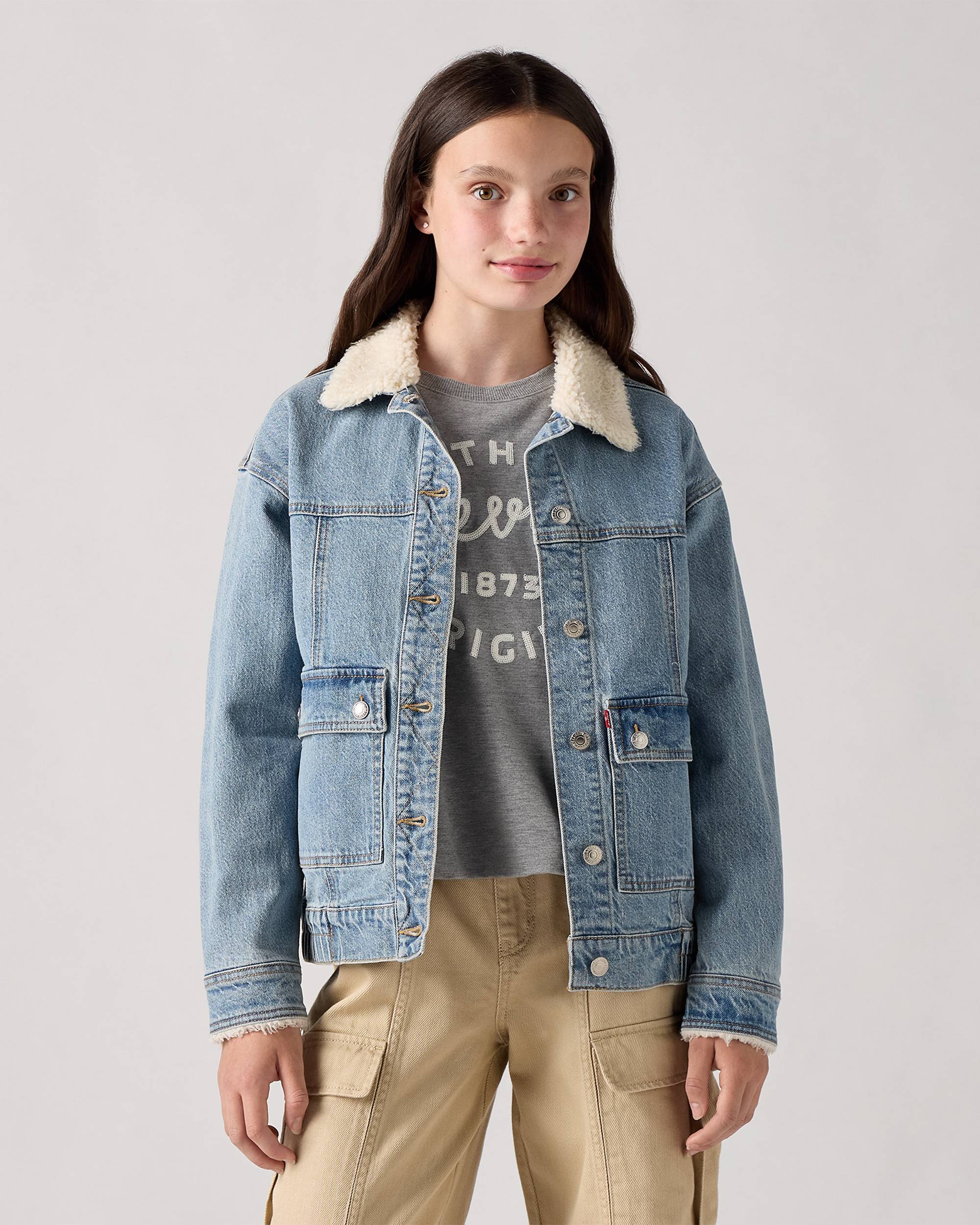 Teenager Denim Jacket With Sherpa Collar - Blue | Levi's® AT Teenager Denim Jacket With Sherpa Collar - Blue | Levi's® AT