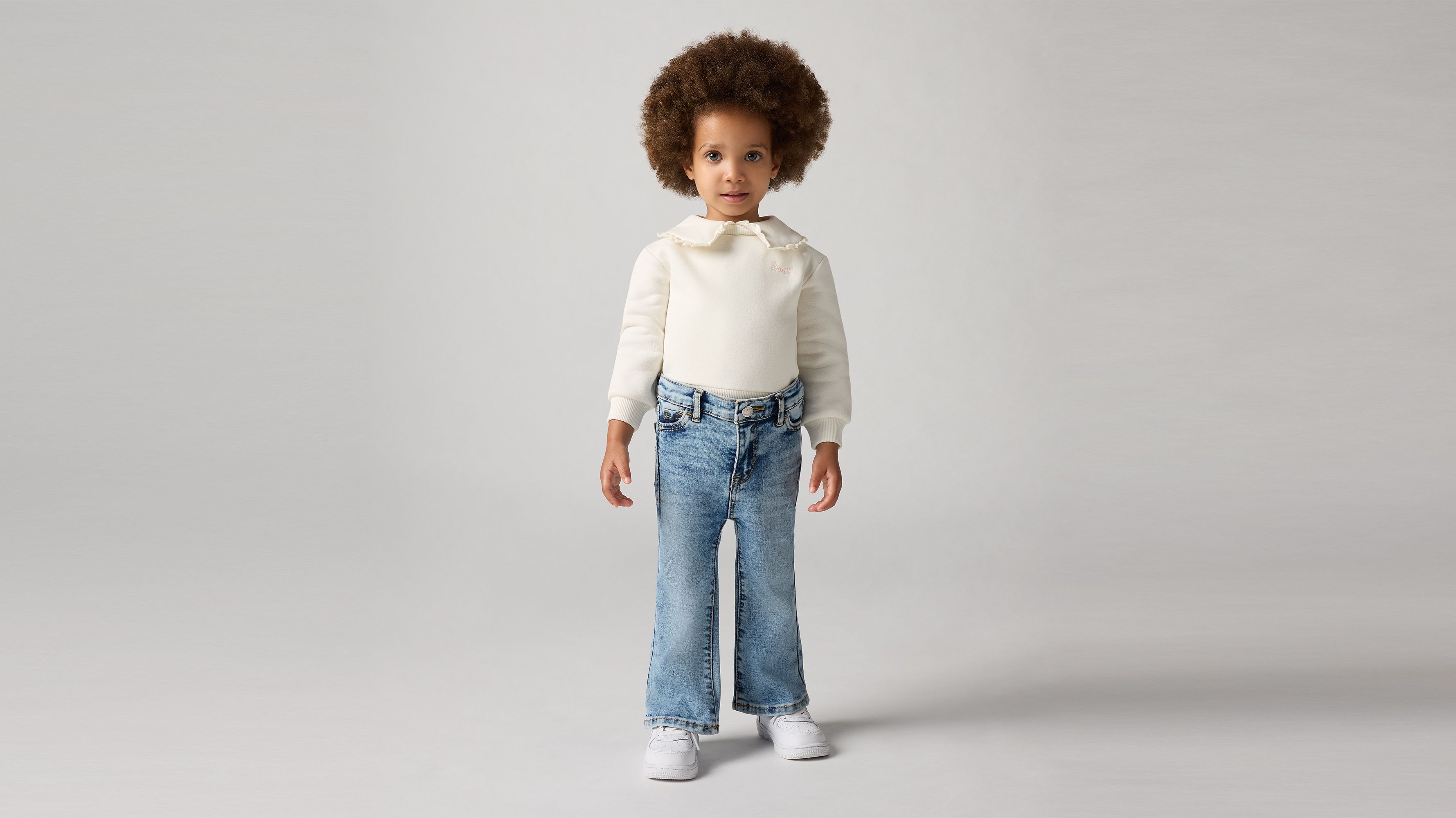 Felpa girocollo con volant neonata 1