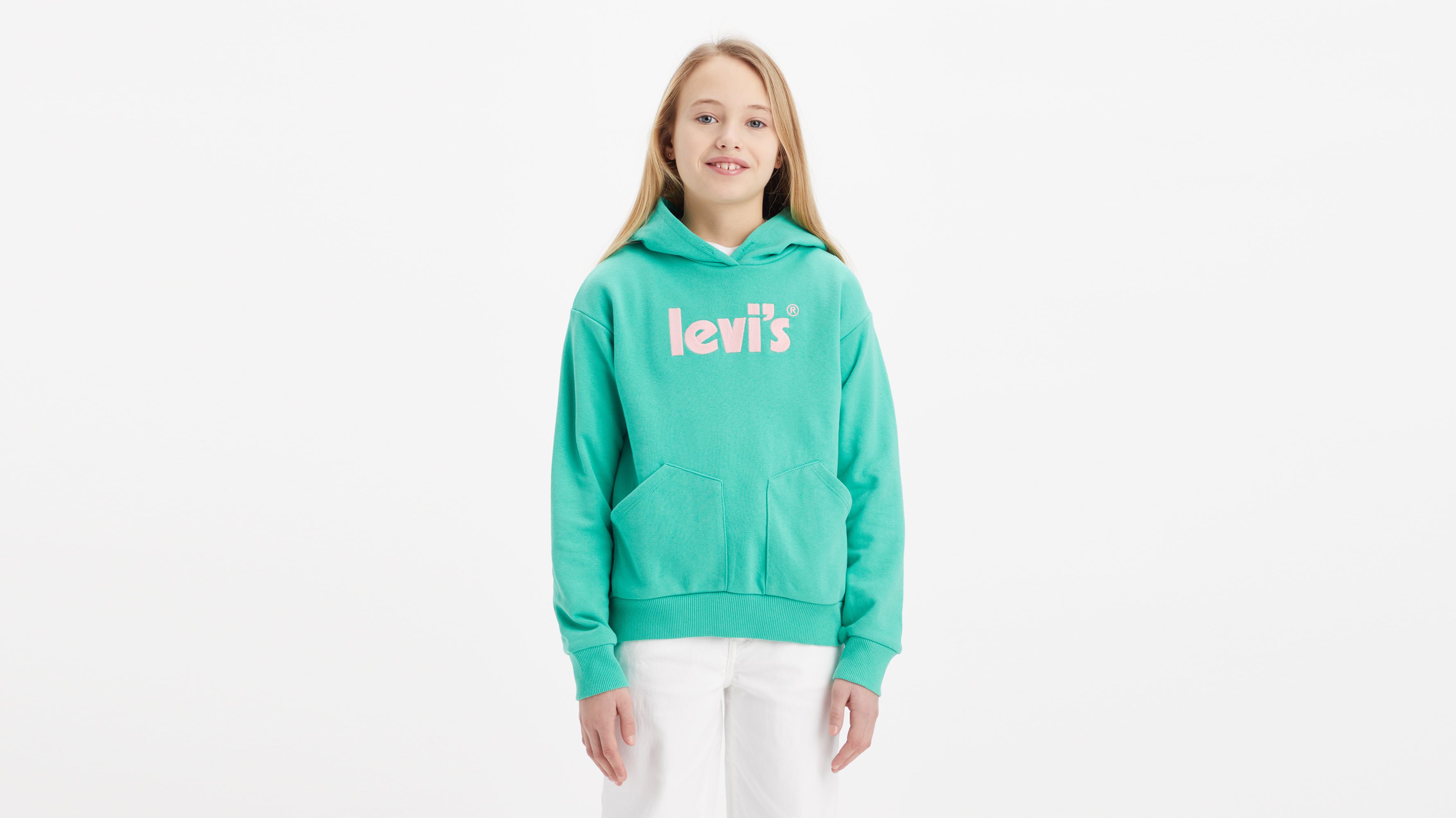 Teenager Square Pocket Hoodie Green Levi's® GB