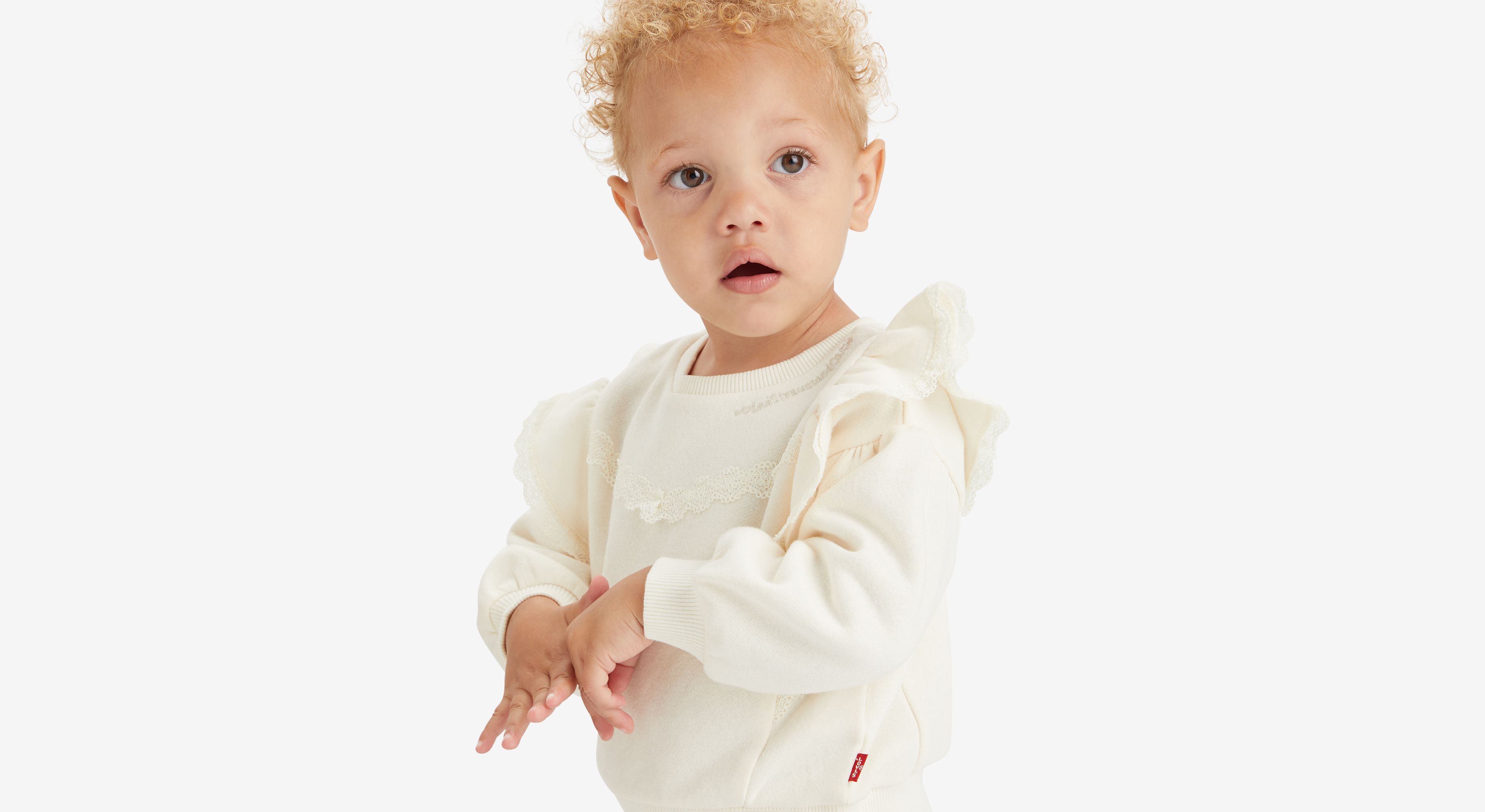 Baby Ruffled Crewneck - White | Levi's® NL