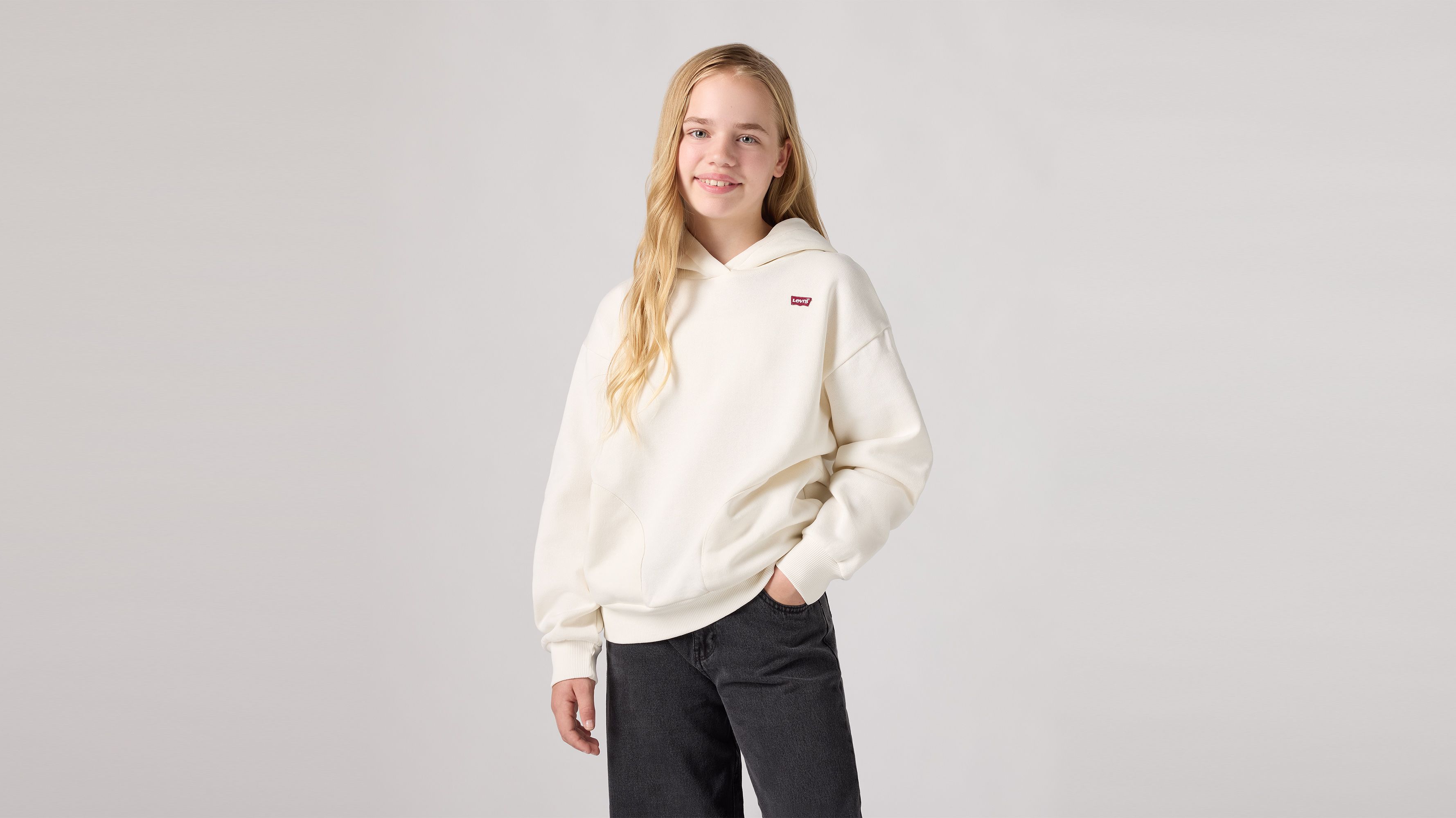 Sweat à capuche Batwing sur la poitrine Ado 1