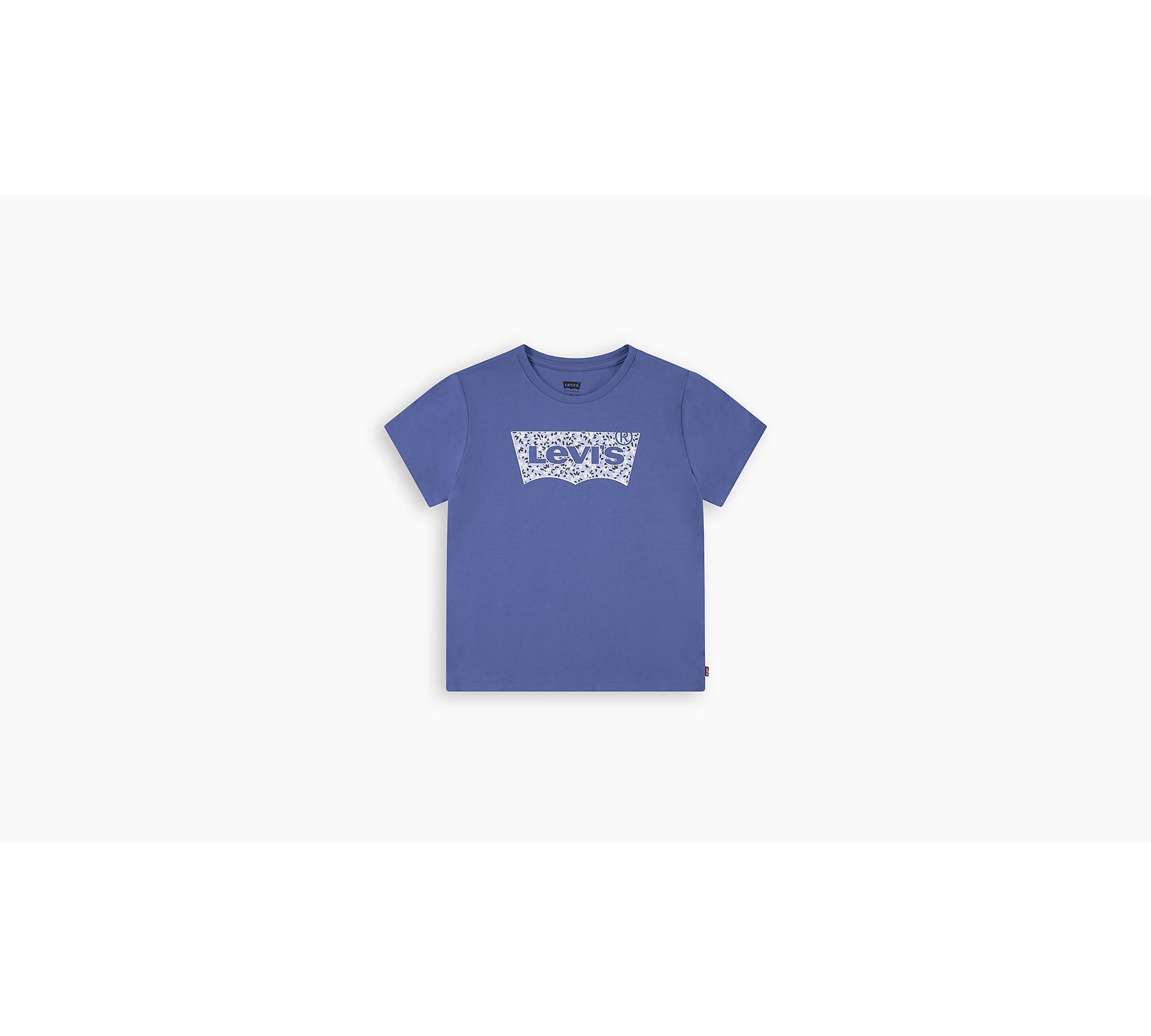 T-shirt con logo Batwing a fiorellini per teenager 1