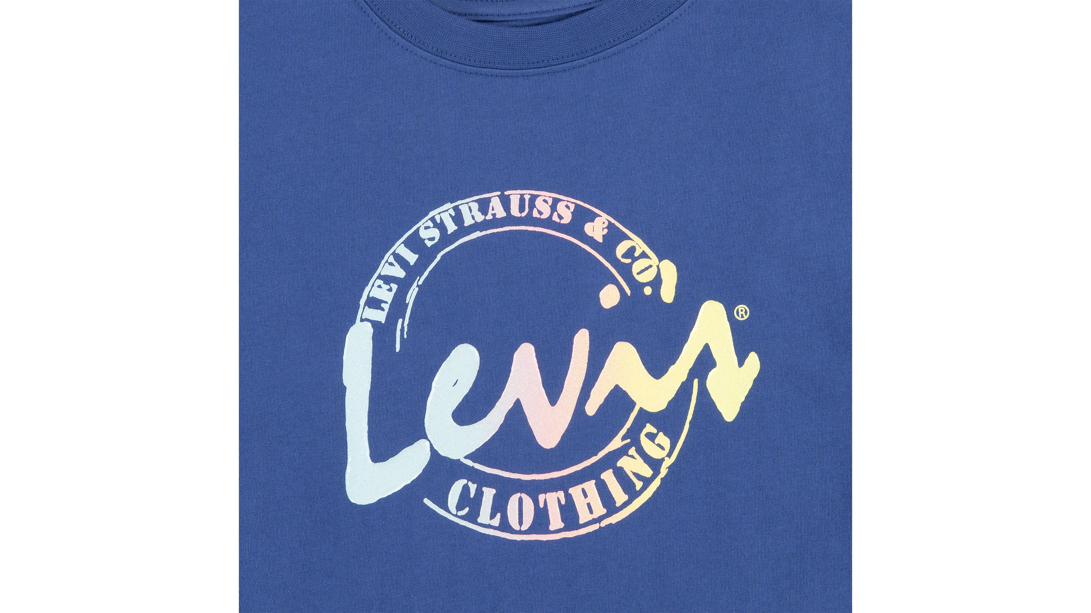 T shirt Inscription Meet And Greet Bleu Levi s BE