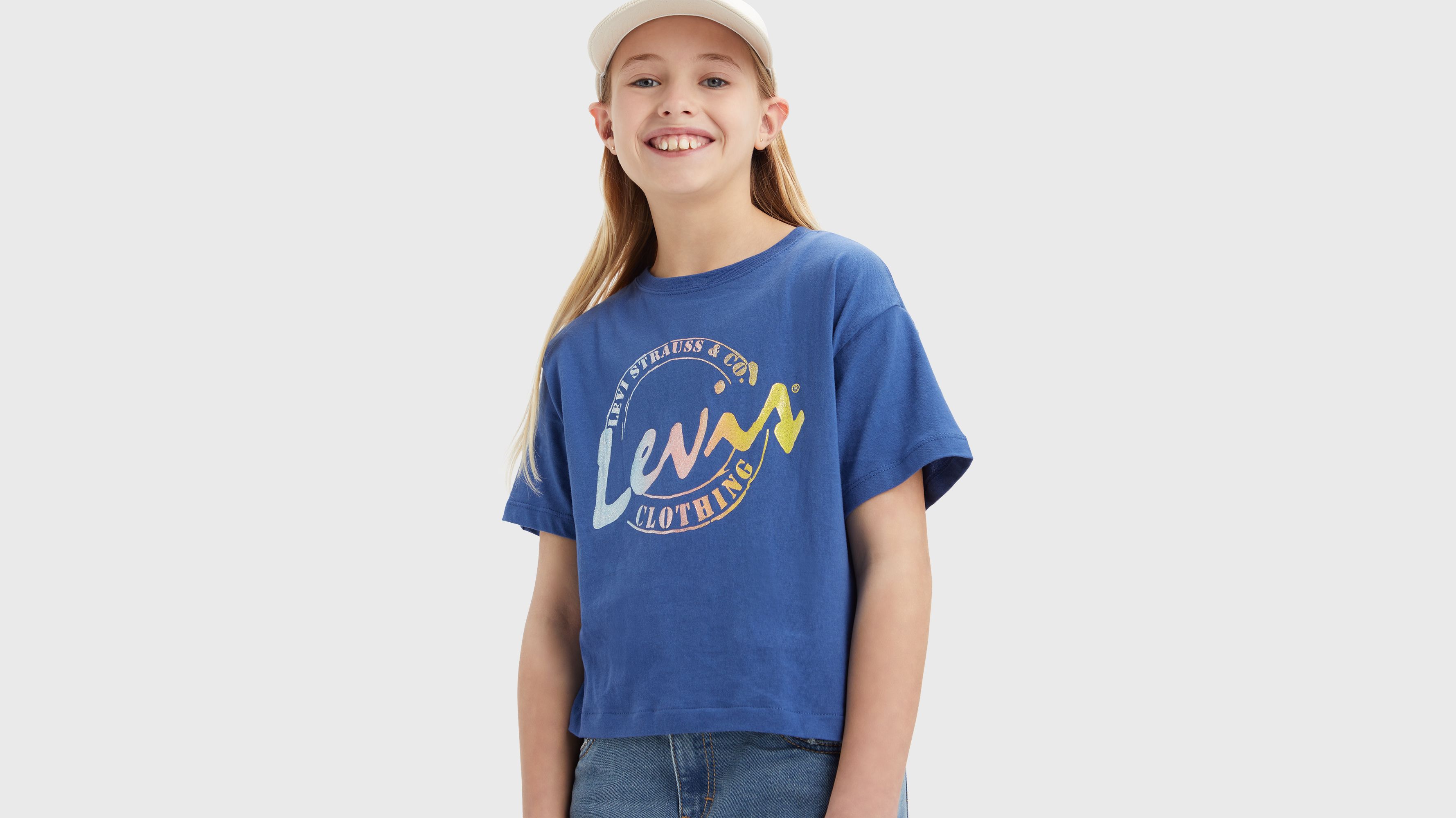 Teenager Meet And Greet Script Tee - Blue | Levi's® FI