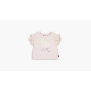T-shirt Hibiscus con volant sulle spalle per neonati 1
