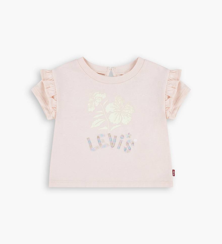 Hibiscus T-shirt med rynkede skuldre til babyer 1
