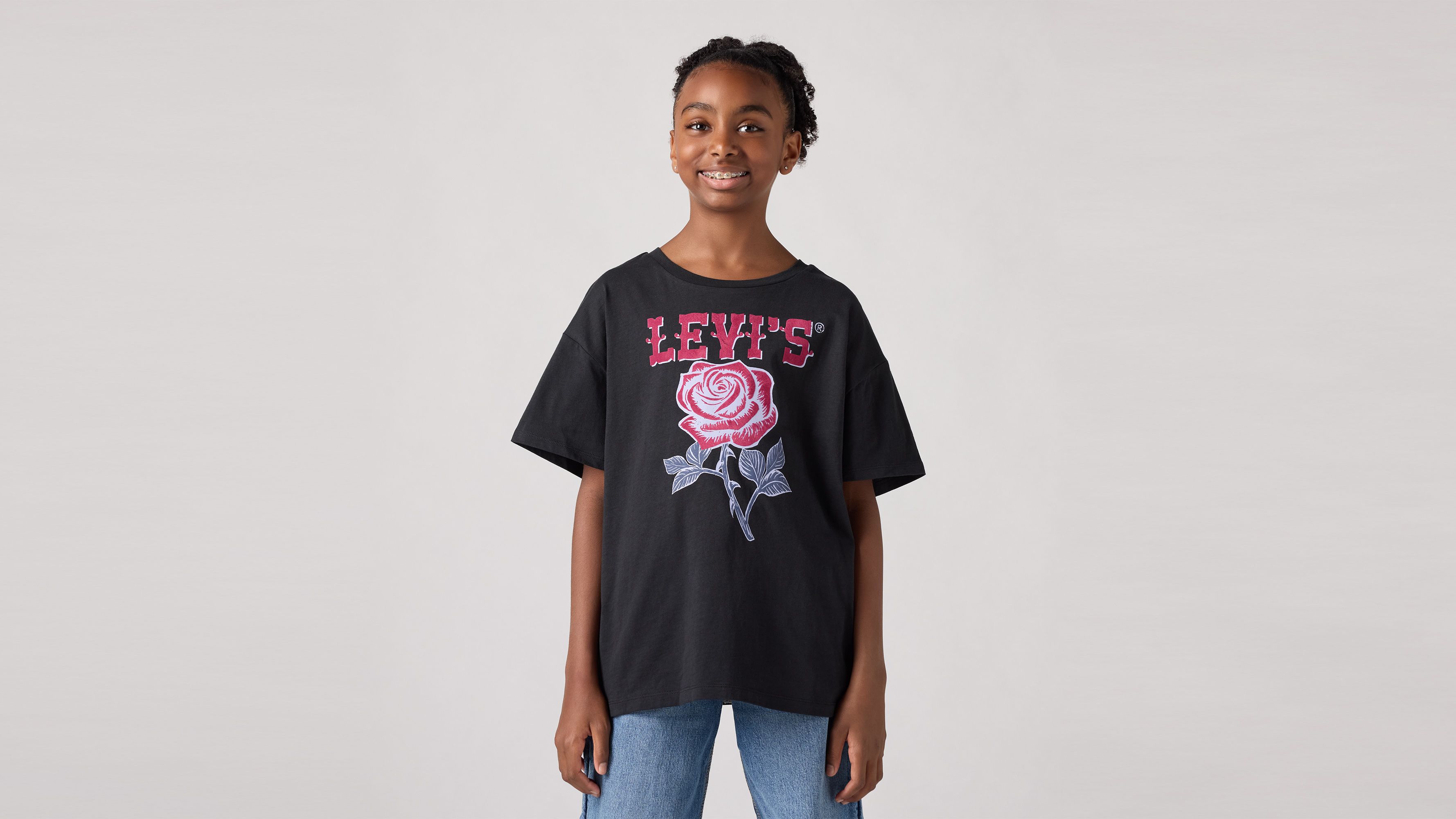 T-shirt oversize Western Roses teenager 1