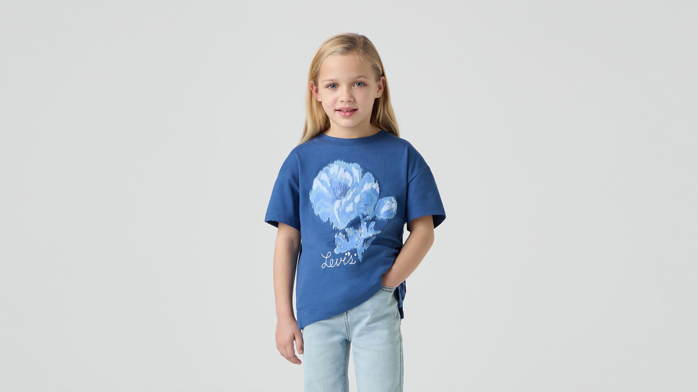 Kids Floral Oversized Tee 1