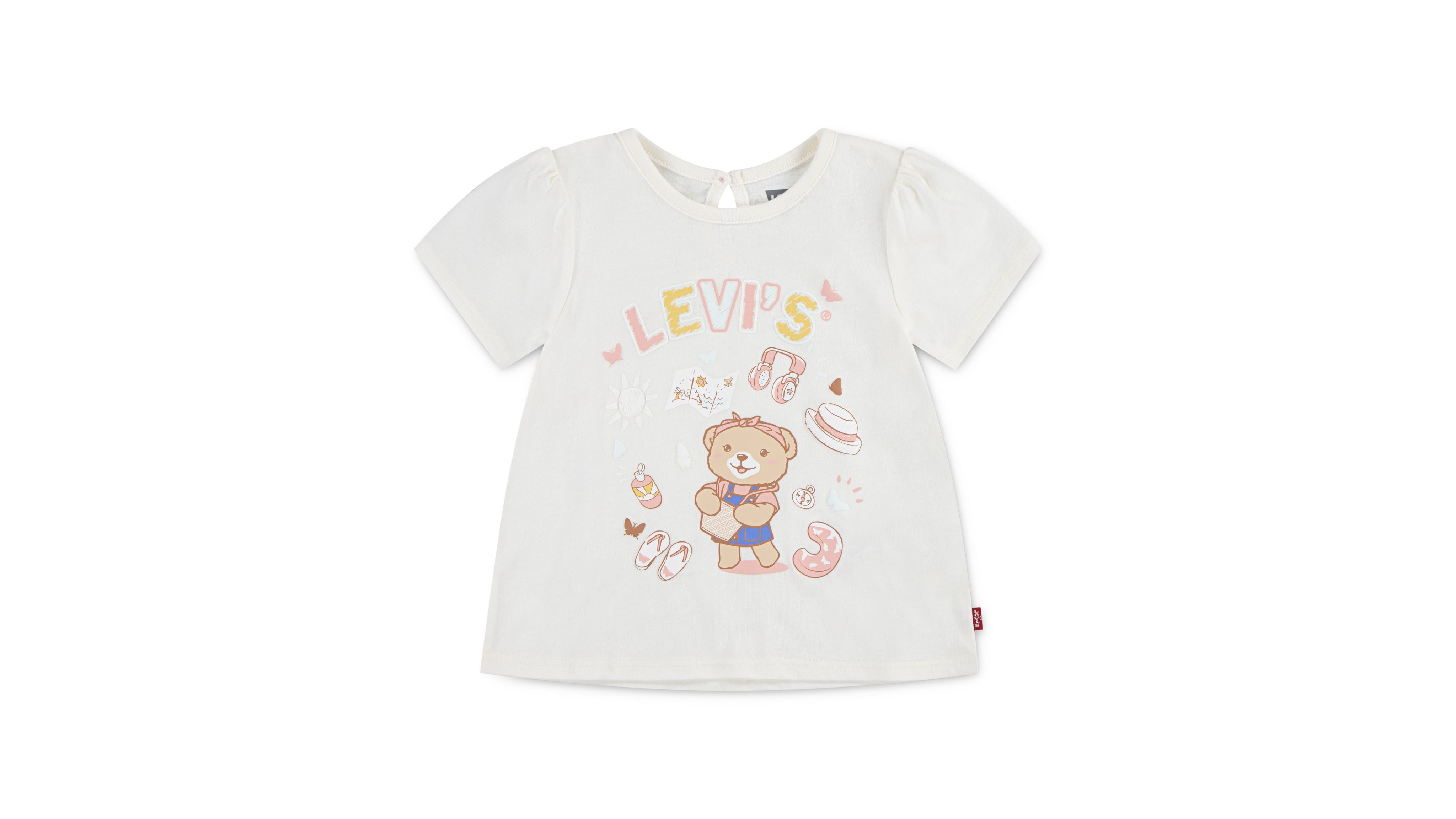 Proche Smocked Baby Tee in Ivory