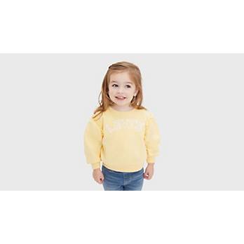 Baby Sweatshirt mit Rundhalsausschnitt und Ballonärmeln 1