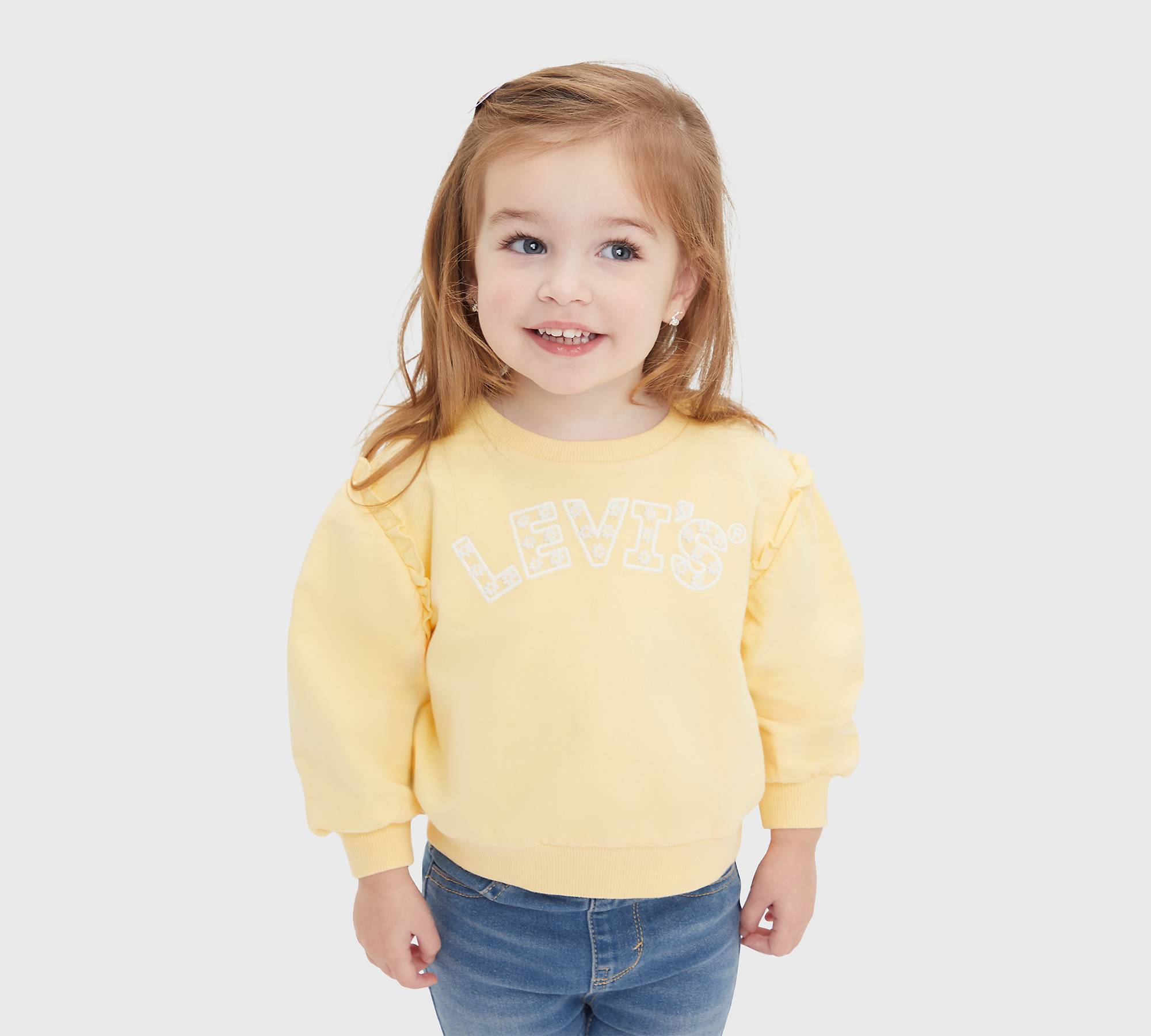 Baby Sweatshirt mit Rundhalsausschnitt und Ballonärmeln 1