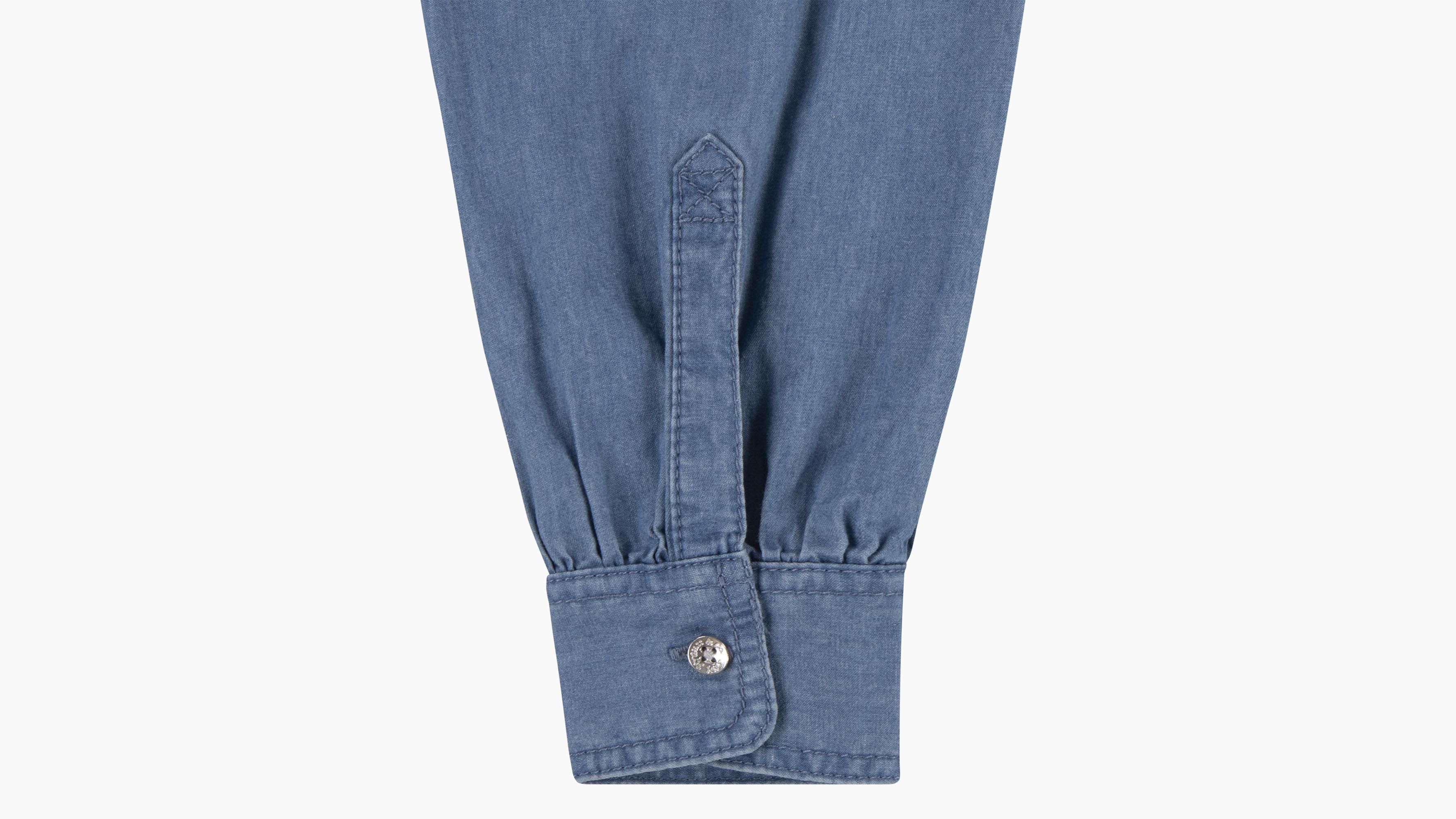 Denim Overhemd met lange mouwen voor kinderen 4