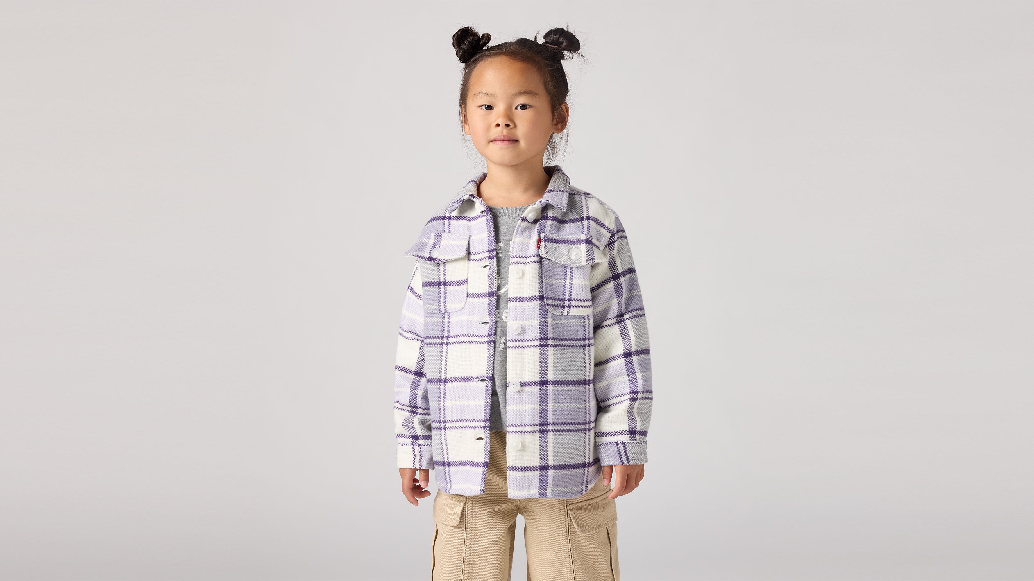 Veste chemise à carreaux réversible Enfant 1