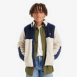Teenager Colorblocked Sherpa Jacket 1