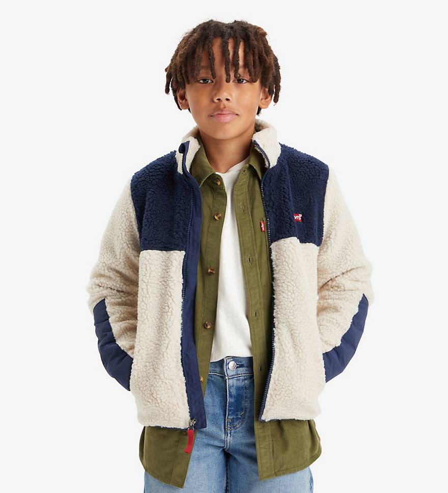 Teenager Colorblocked Sherpa Jacket 1