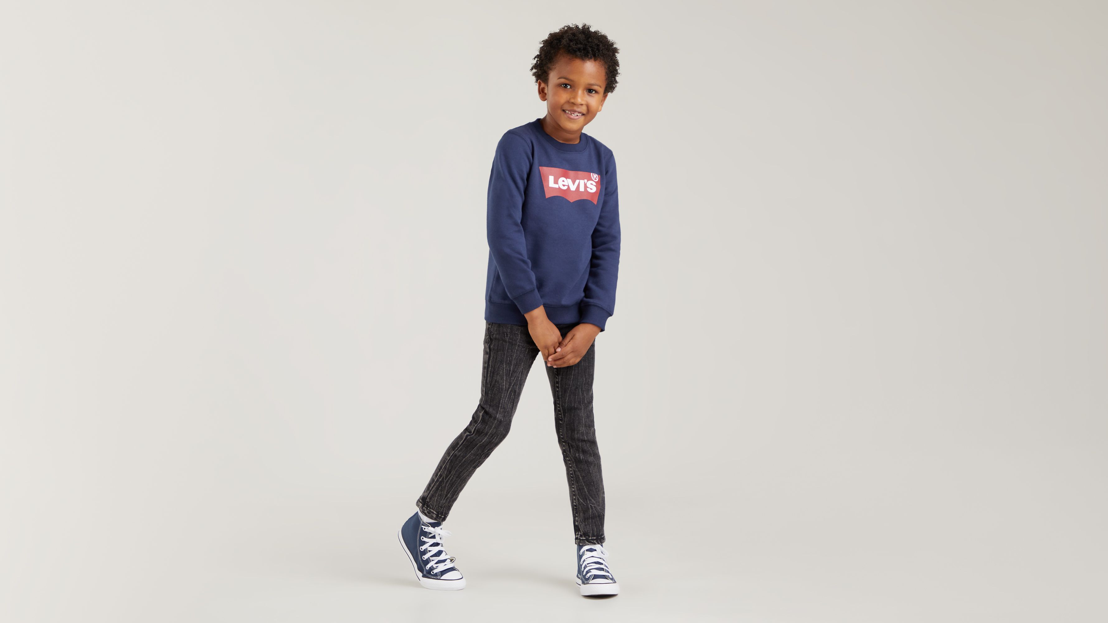 Maglia girocollo con logo Batwing bambini 1