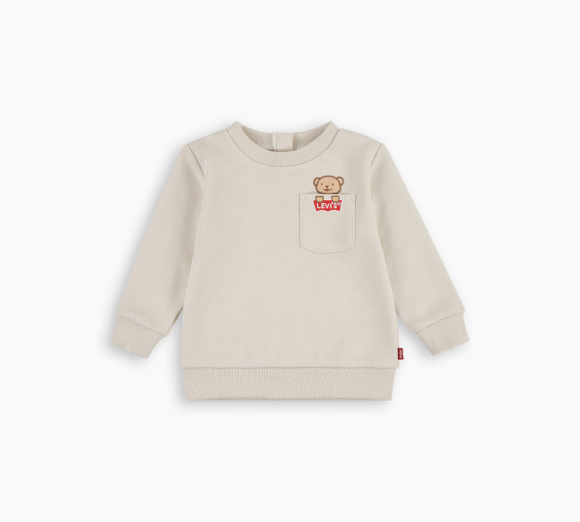 Baby Bear Sweatshirt mit Rundhalsausschnitt und Tasche 1